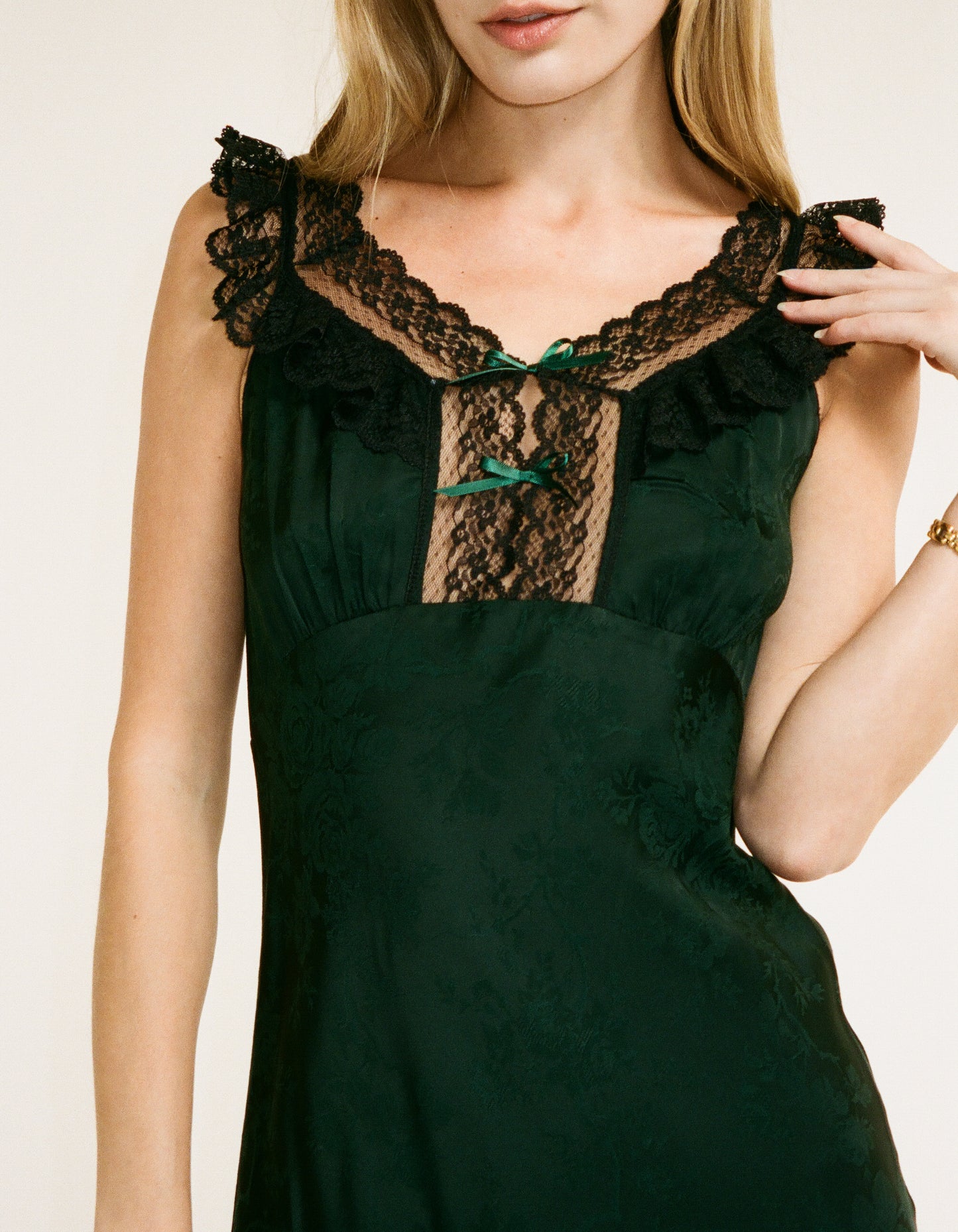 Windsor Maxi Dress | Emerald Jacquard