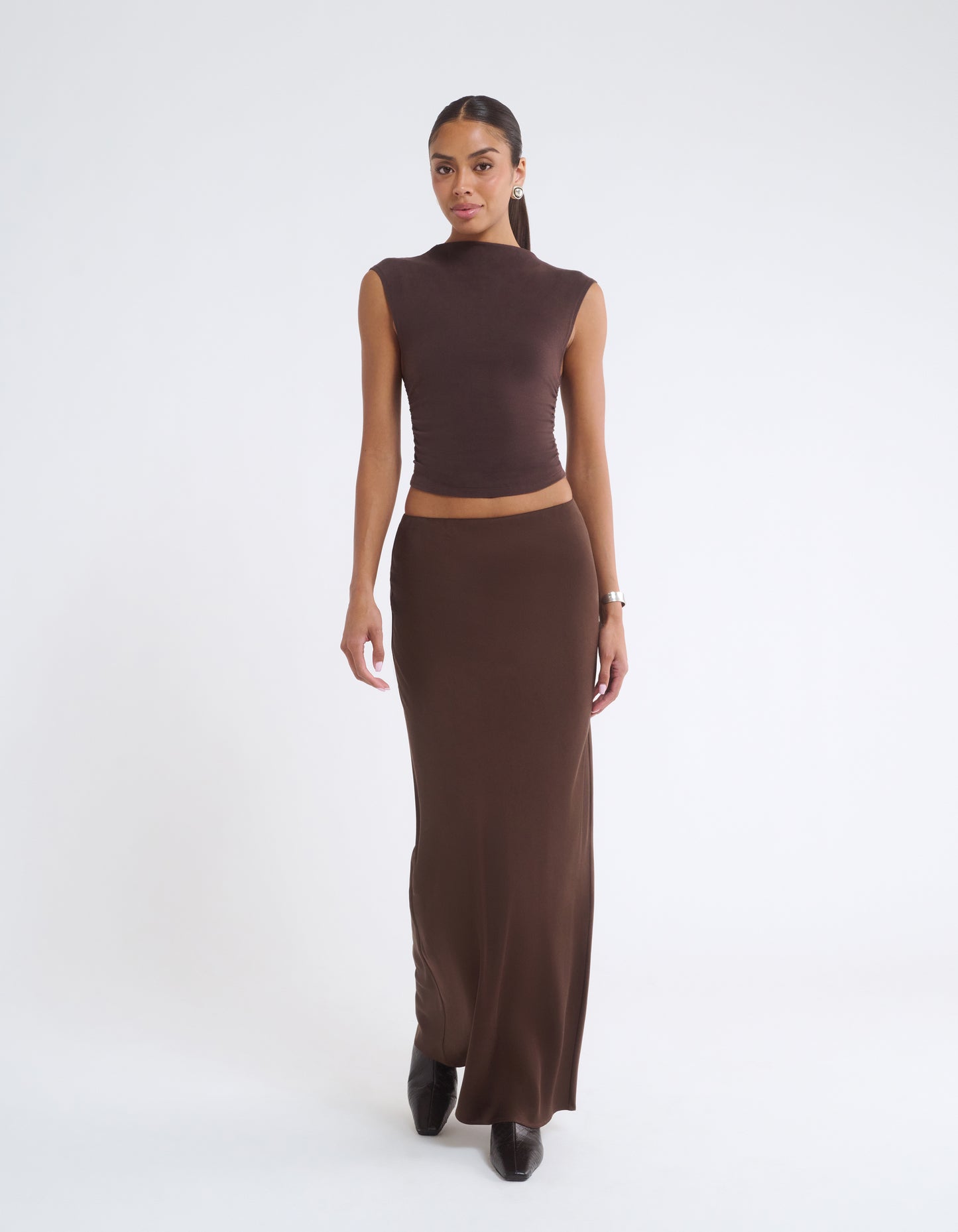 Archive Bias Maxi Skirt | Espresso
