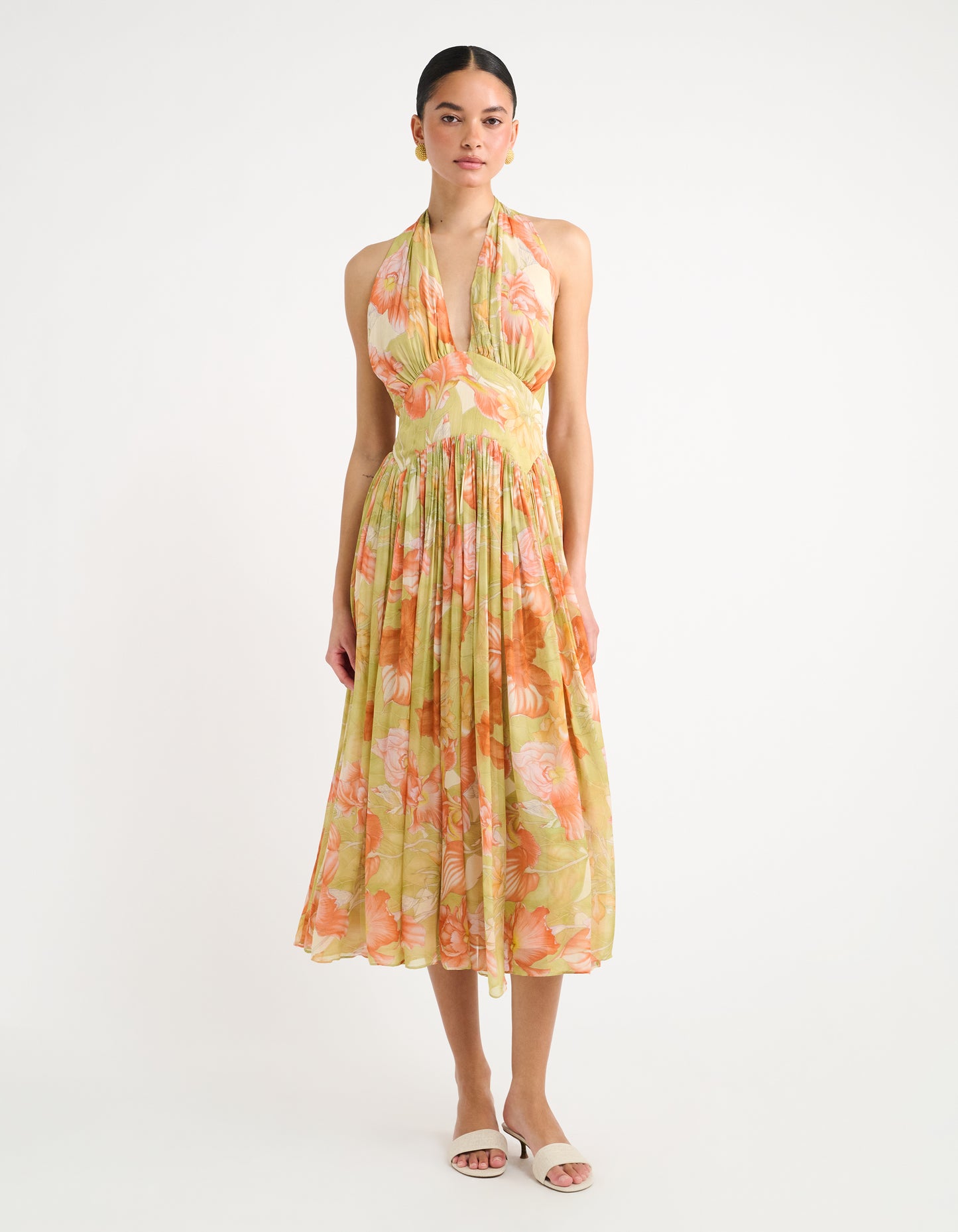 Boulevard Midi Dress | Botanical Sunrise
