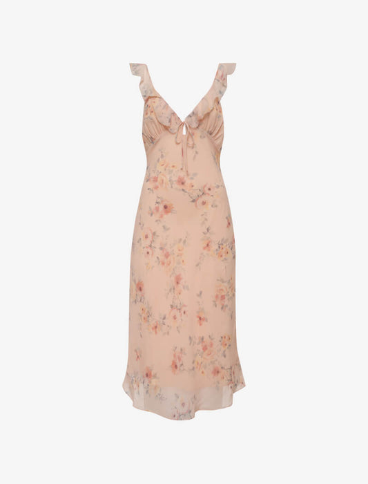 Butterfly Midi Dress Blush | Whisper Floral