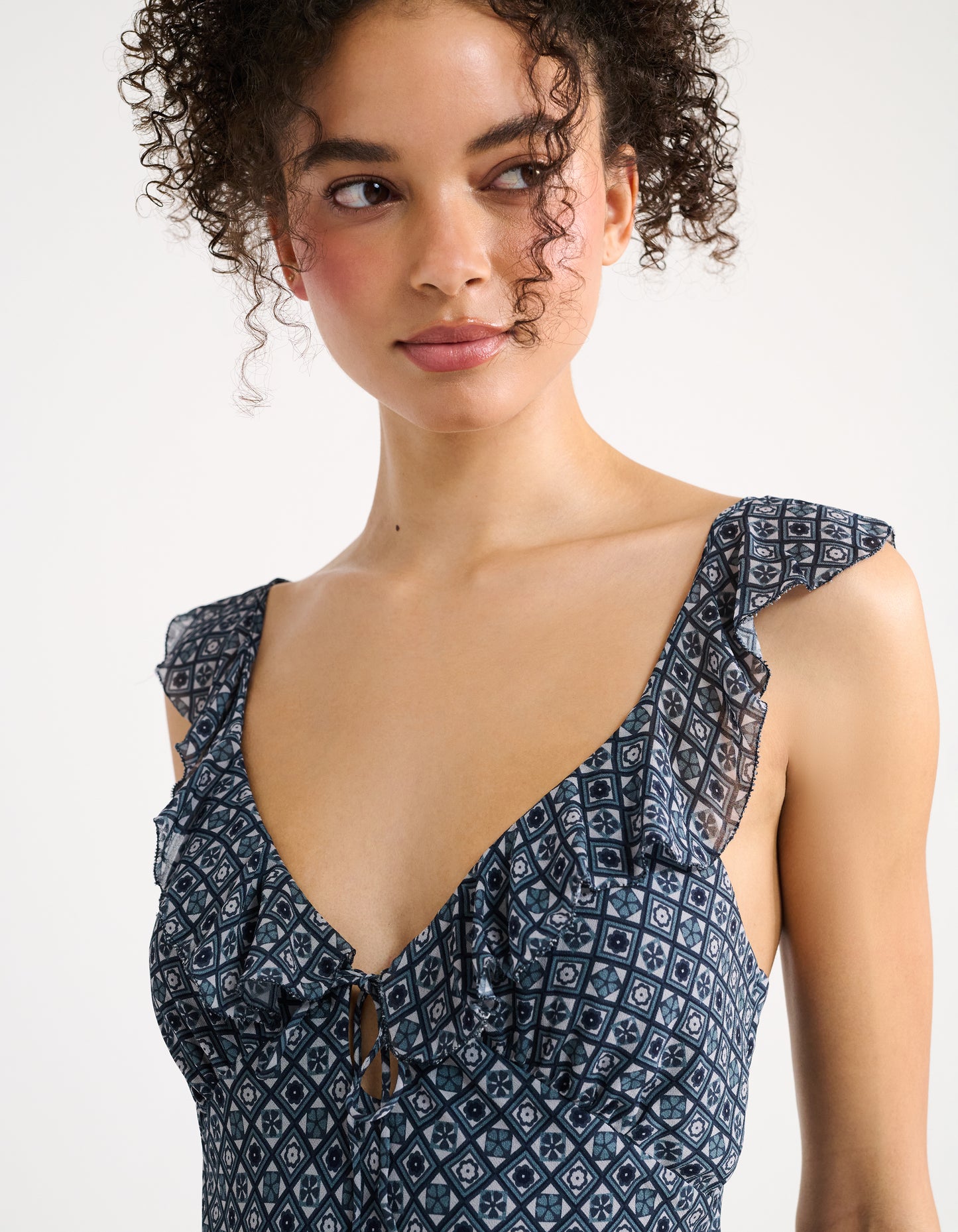 Butterfly Midi Dress | Mediterranean Tile