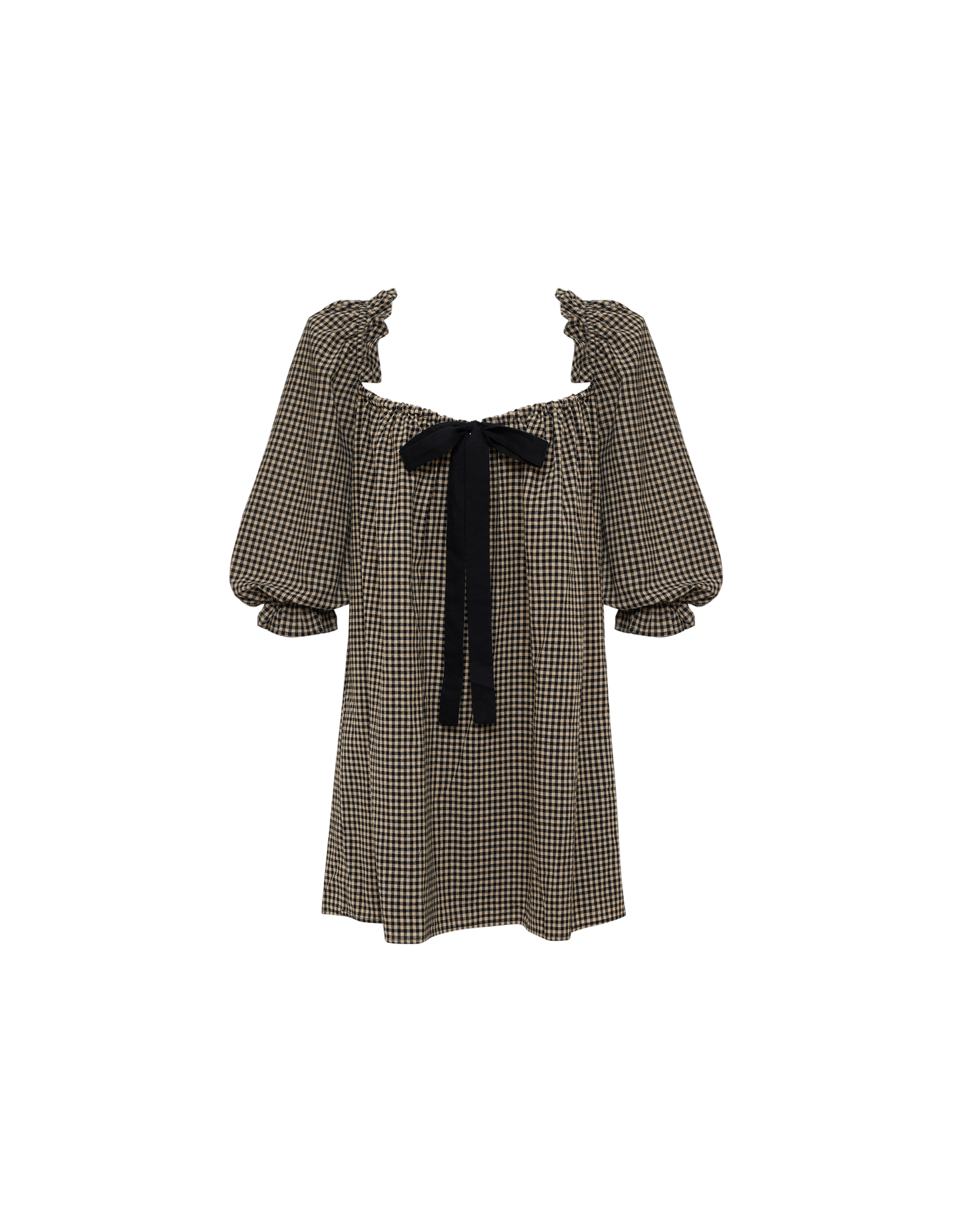 Darling Mini Dress | Black Gingham - Mini Dress