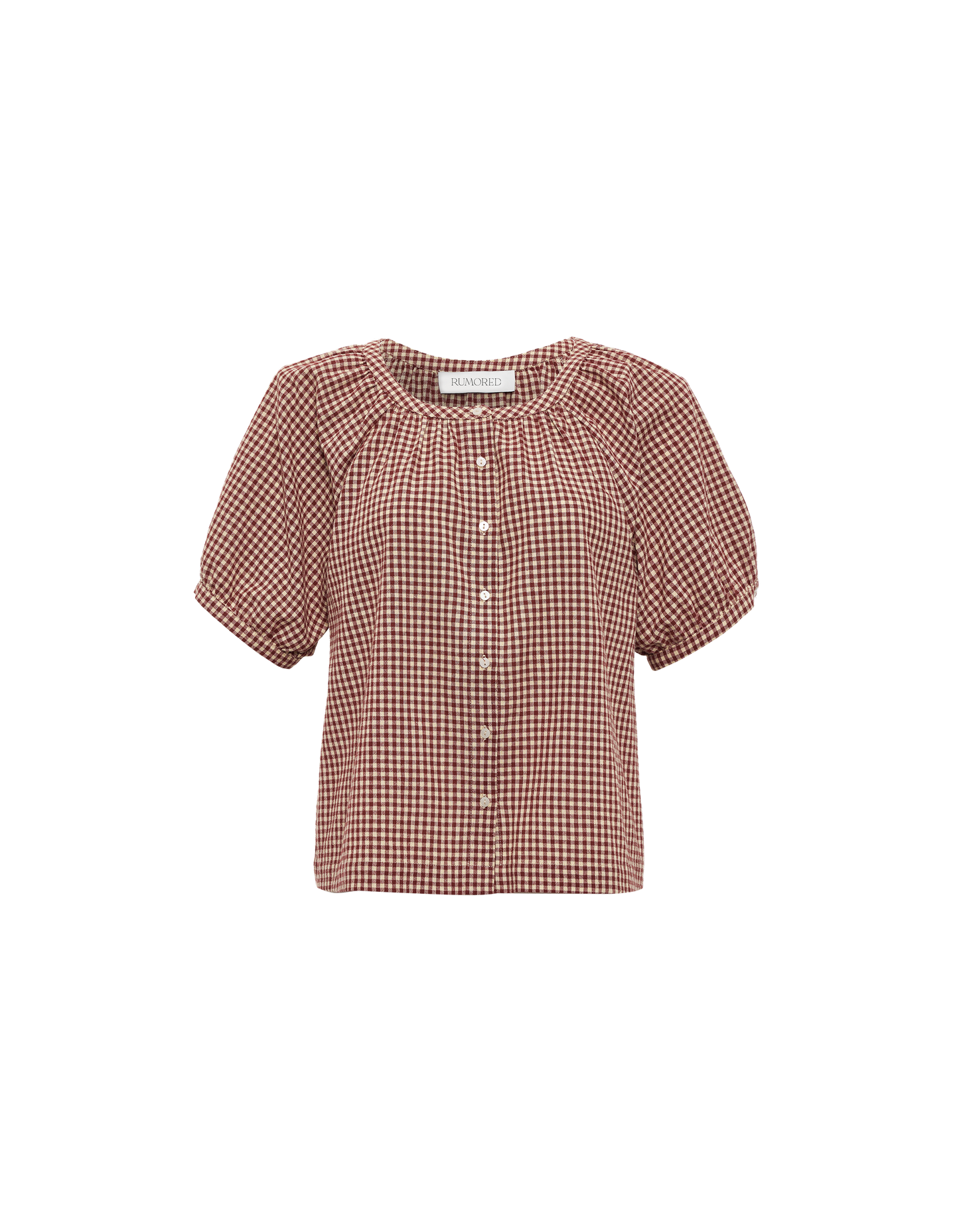 Eden Prairie Blouse | Barn Red Gingham