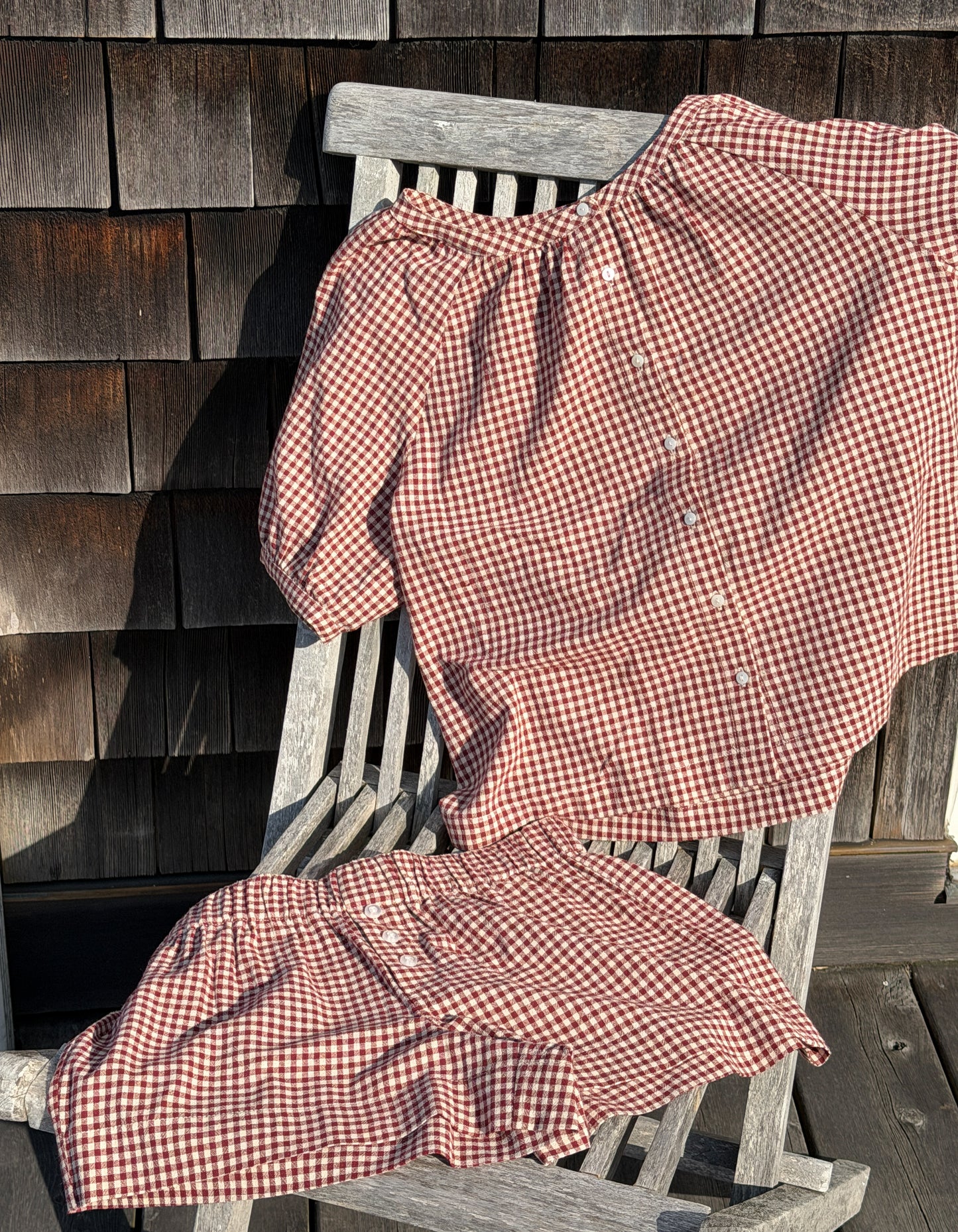 Eden Prairie Blouse | Barn Red Gingham