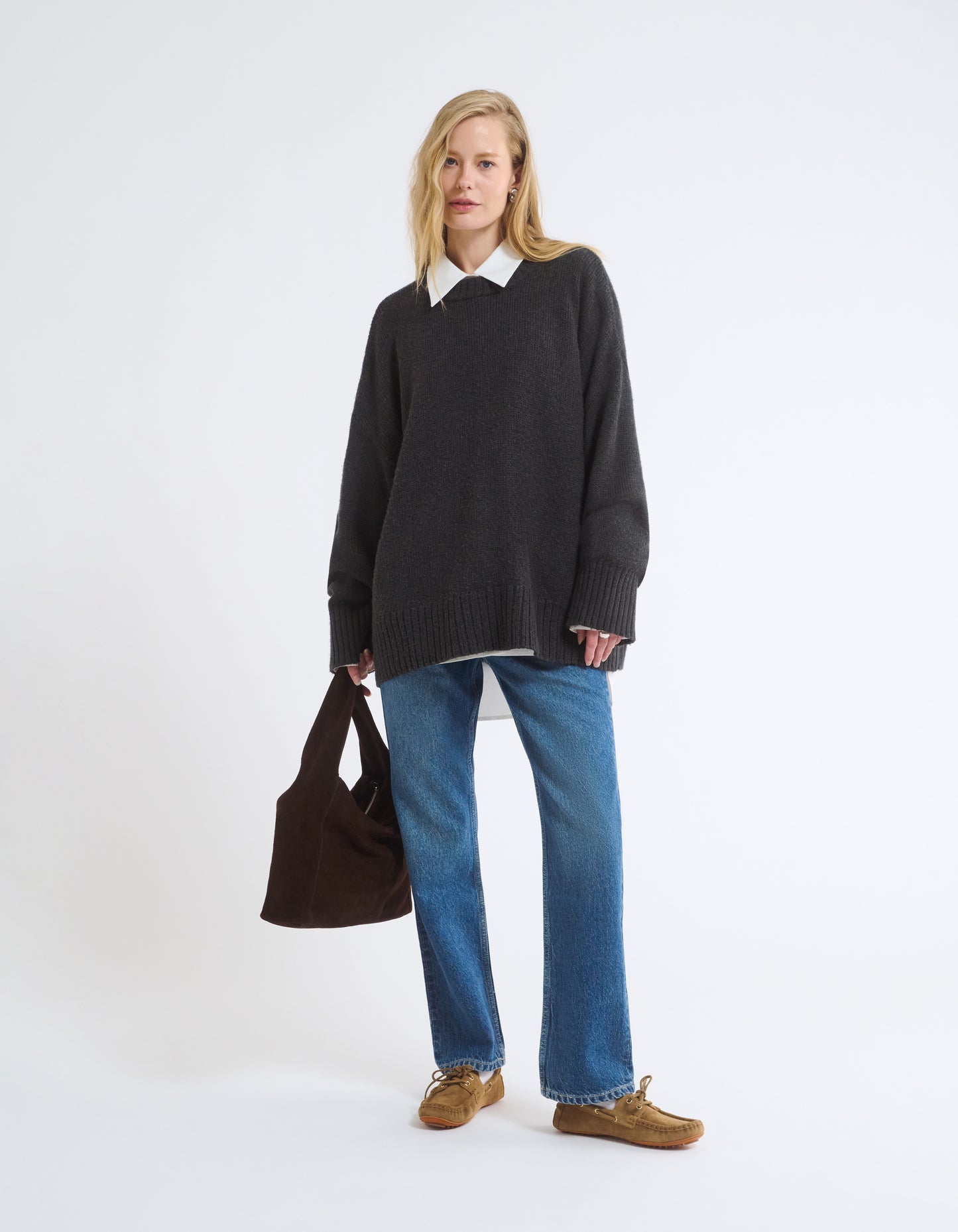 Fair Isle Sweater | Washed Black