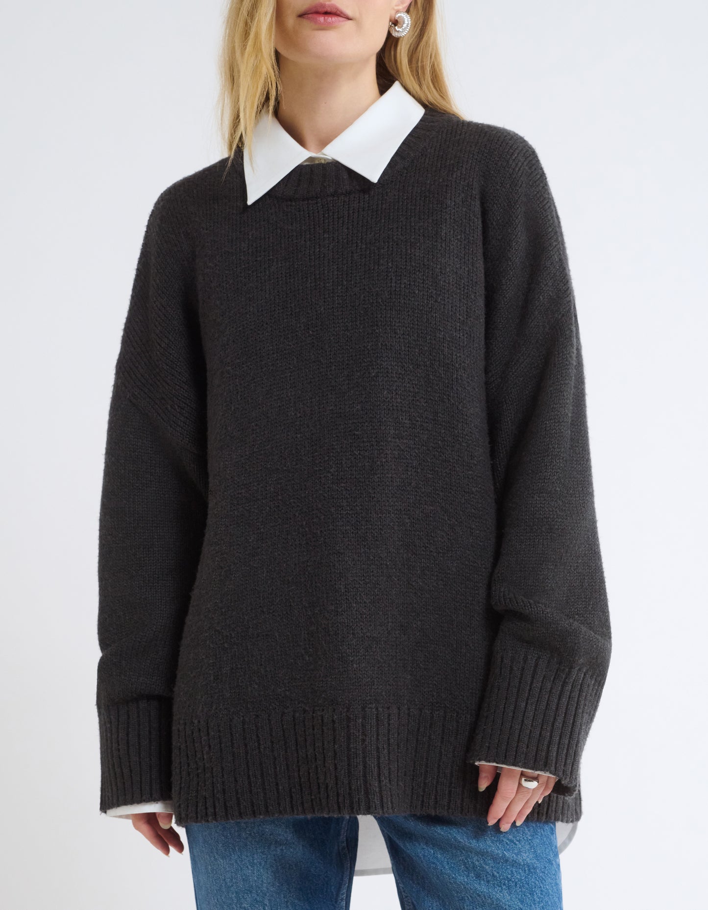 Fair Isle Sweater | Washed Black