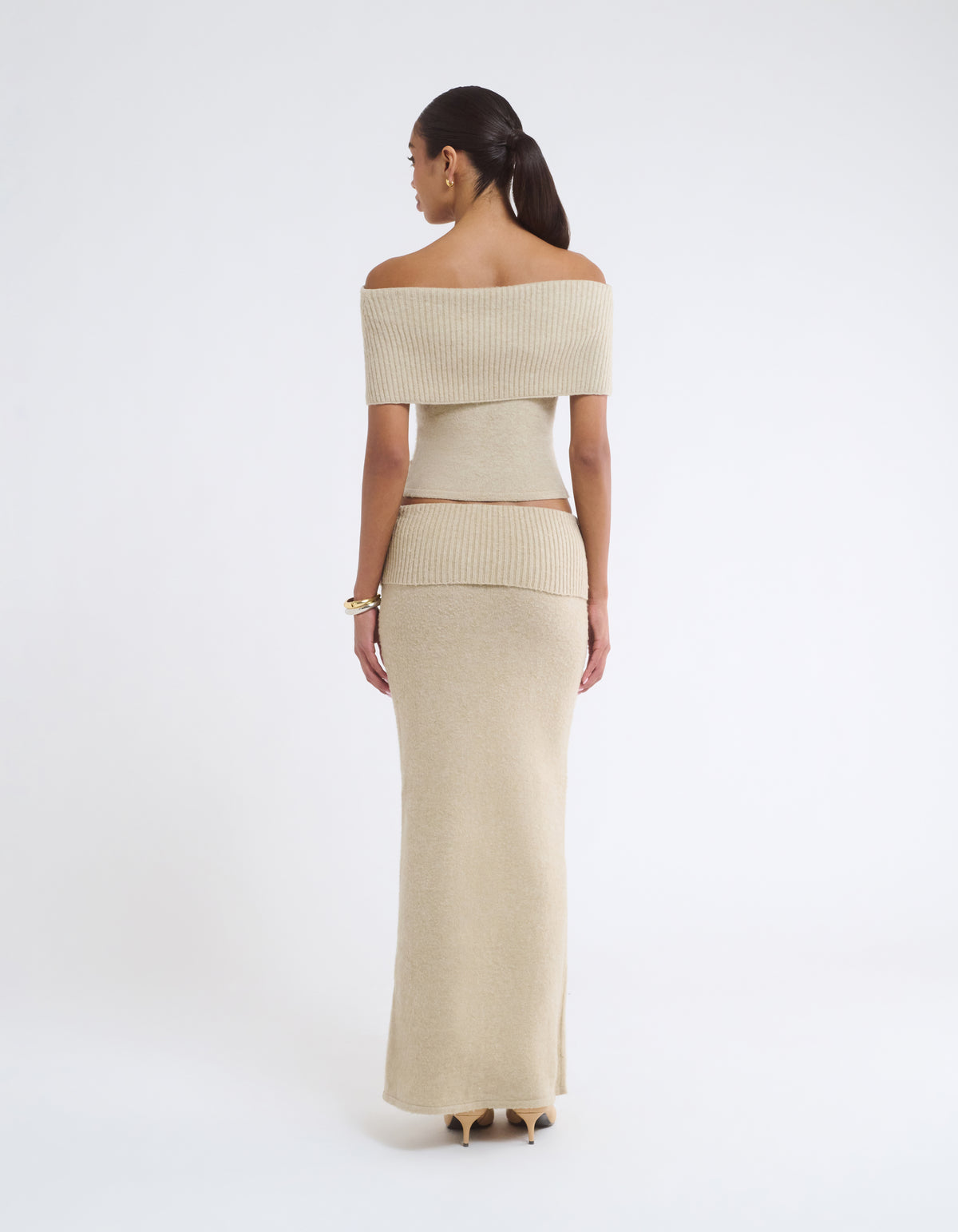 Fairfield Foldover Maxi Skirt | Latte