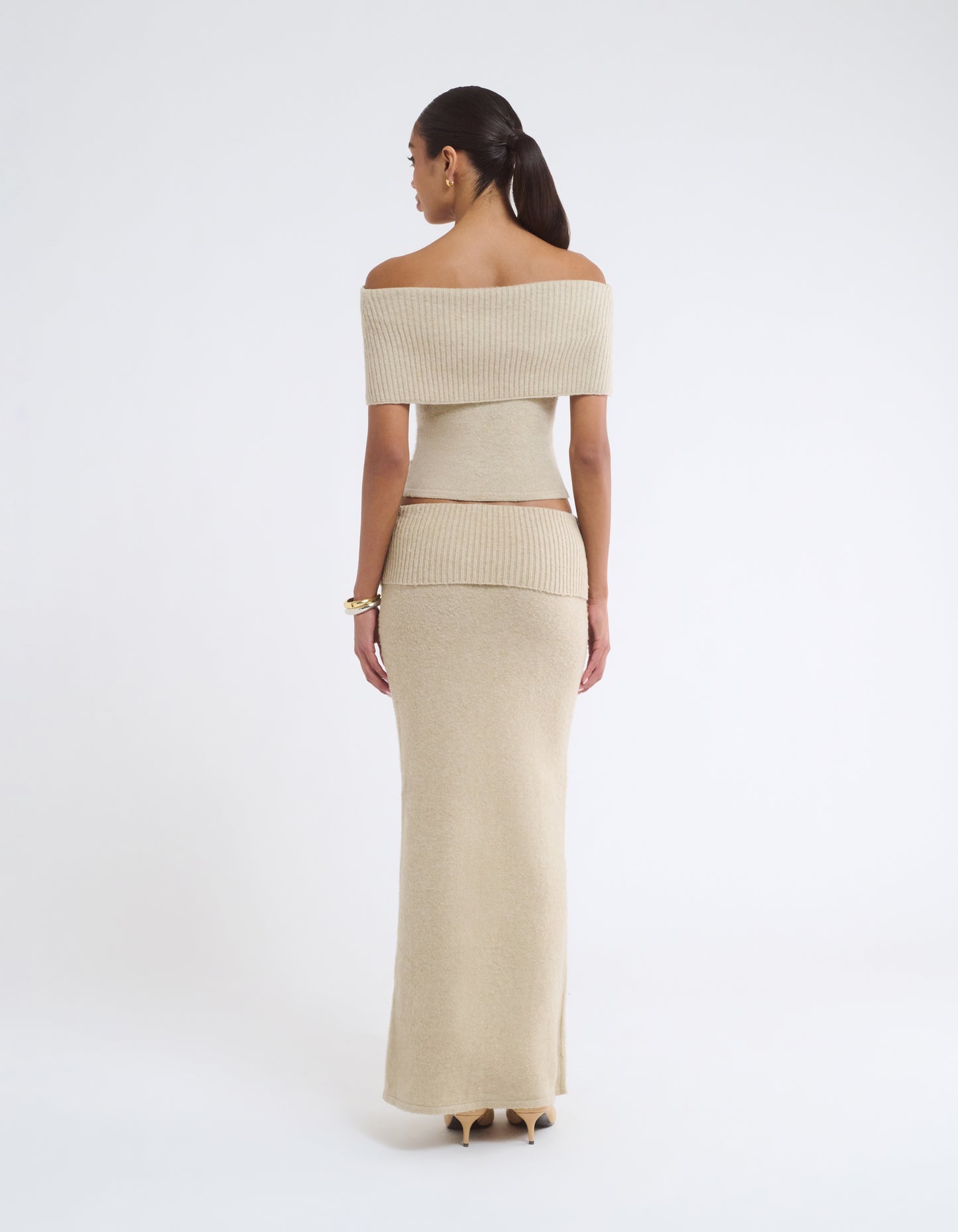 Fairfield Foldover Maxi Skirt | Latte