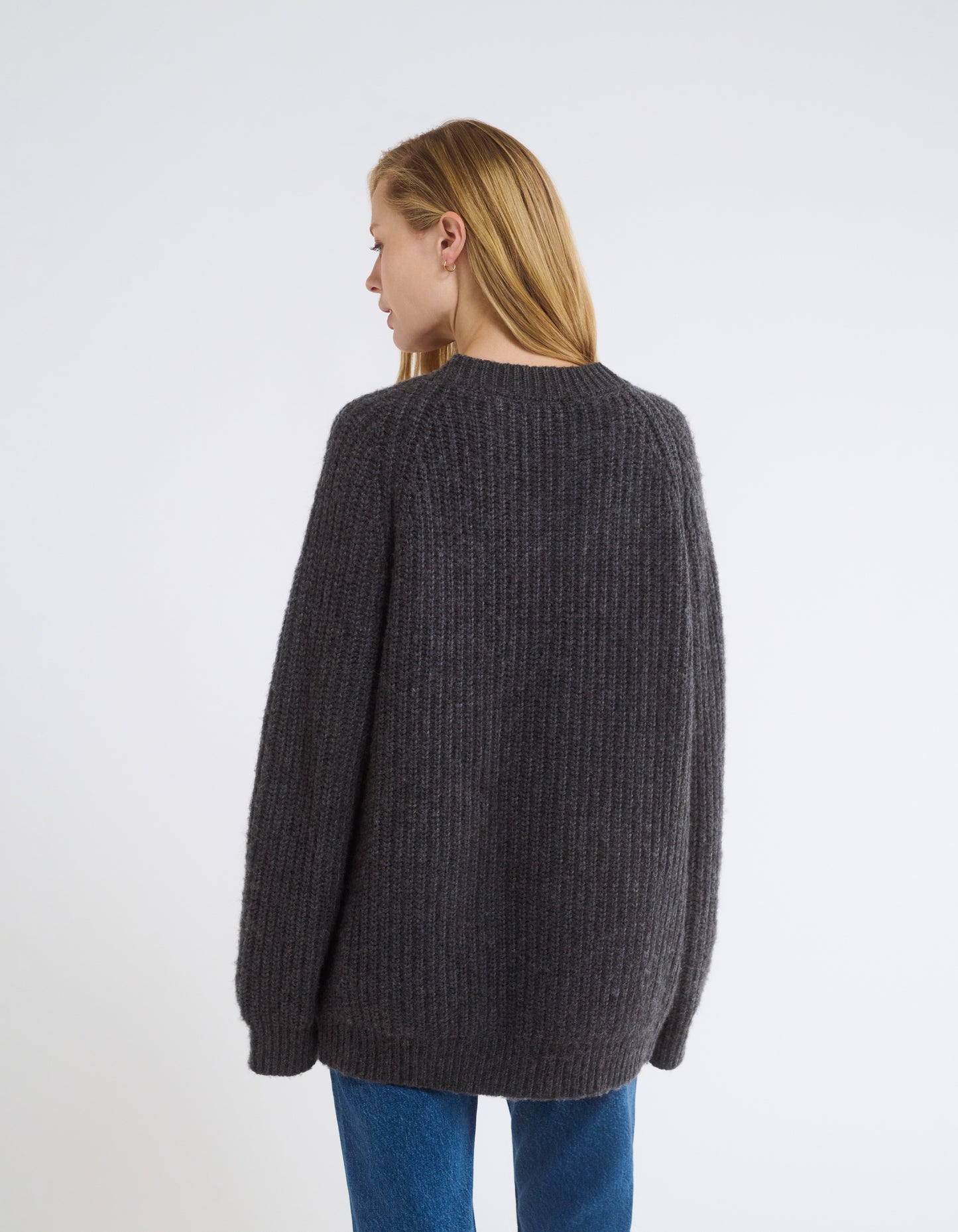 Fisherman Cardigan | Charcoal Heather Gray