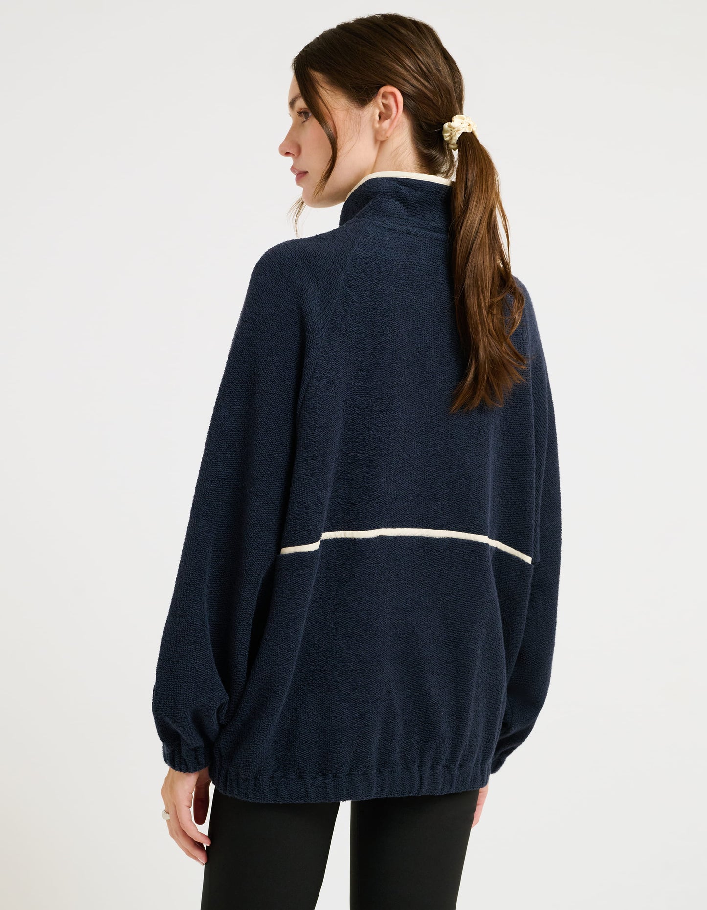 Back of Navy Pullover