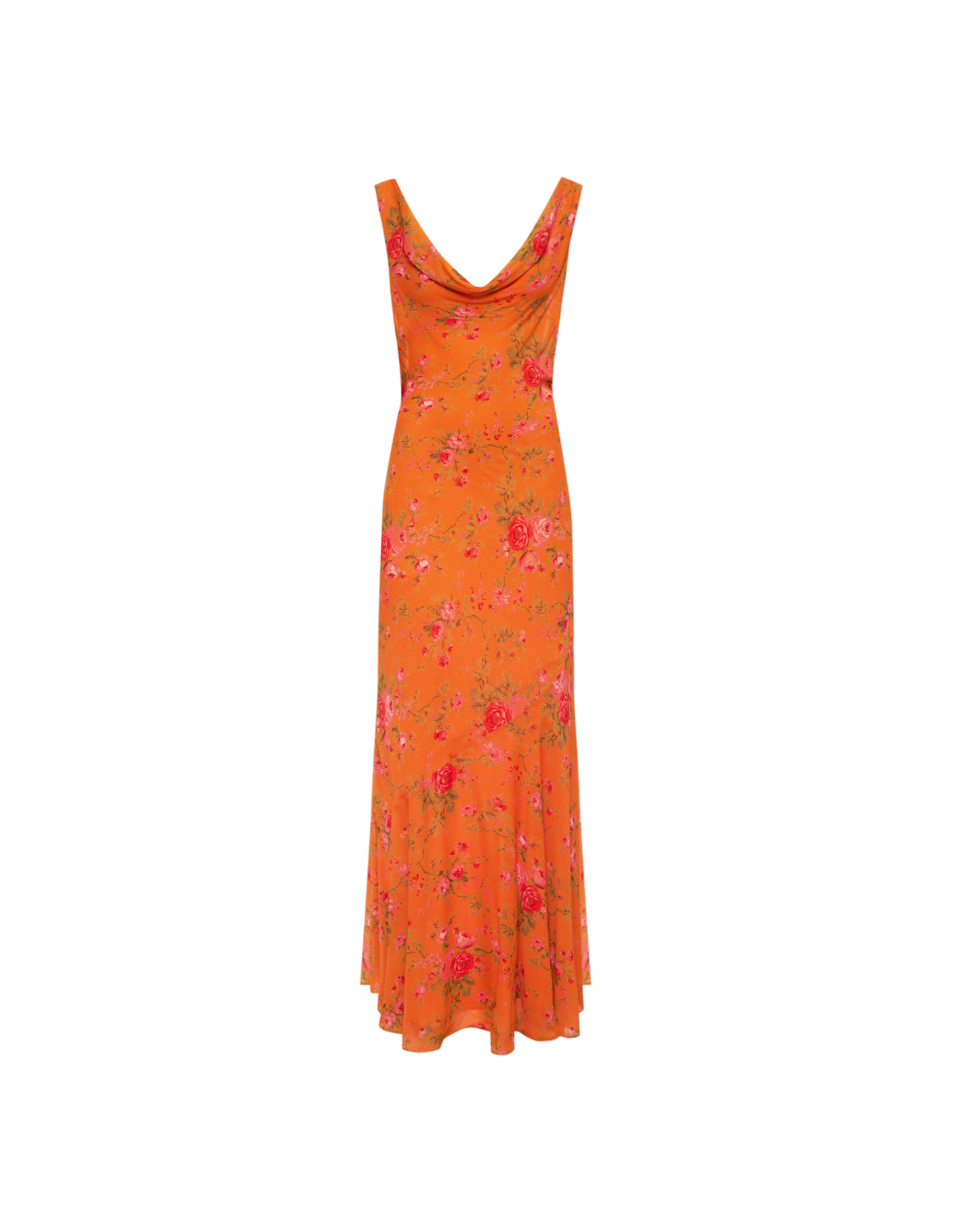 Hollywood Gown in Tangerine Bloom