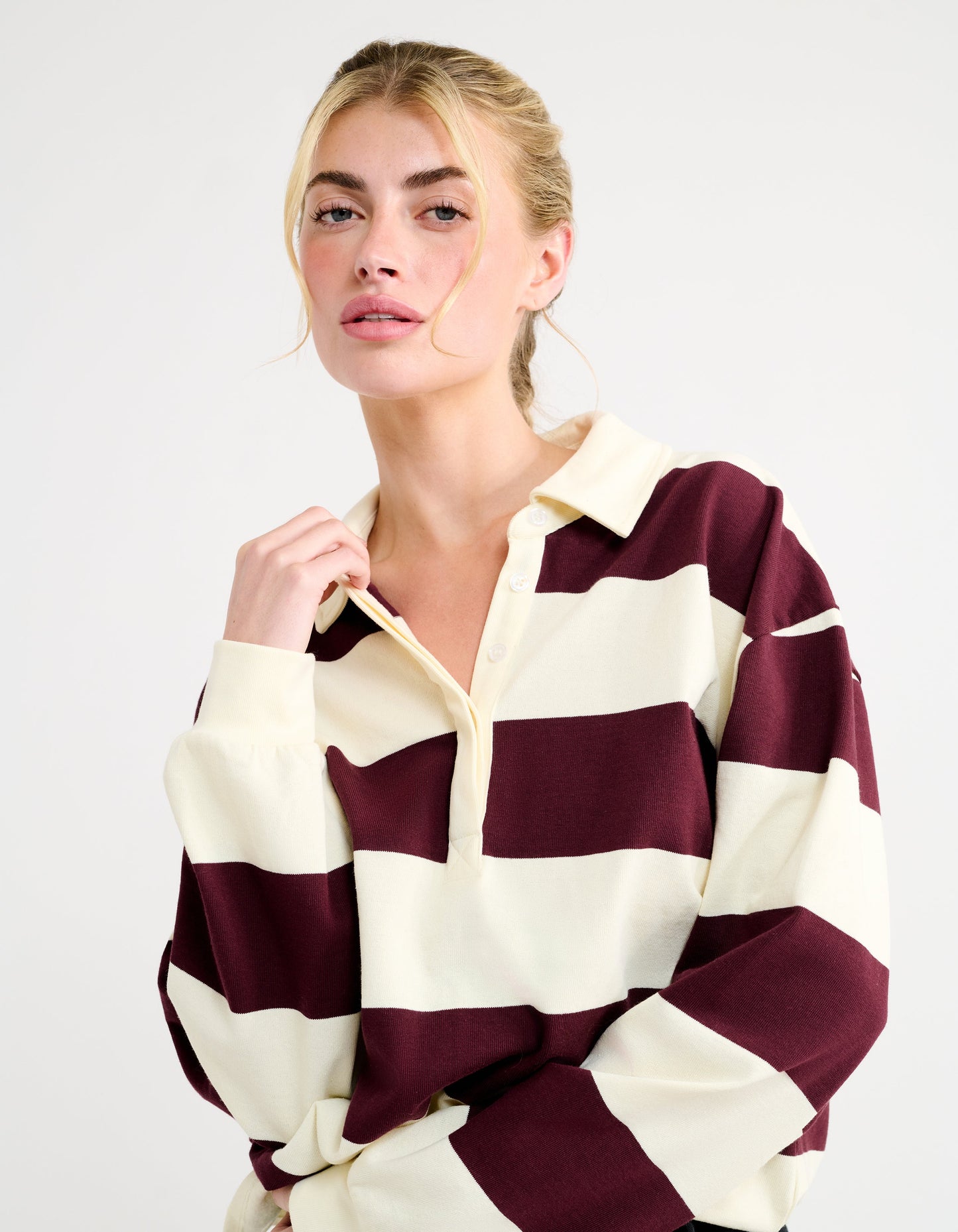 Ivy League Pullover | Harvard Stripe- Long Sleeve Polo