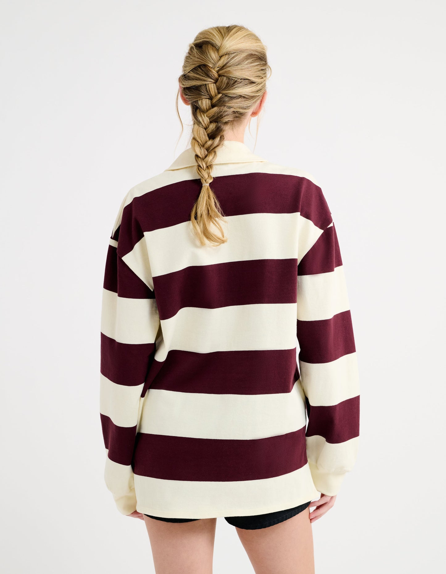 Ivy League Pullover | Harvard Stripe- Long Sleeve Polo