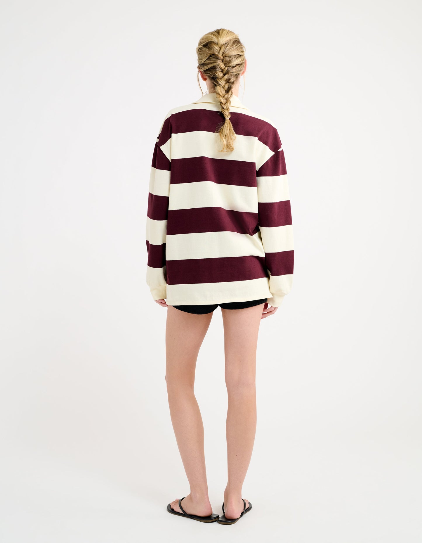 Ivy League Pullover | Harvard Stripe- Long Sleeve Polo
