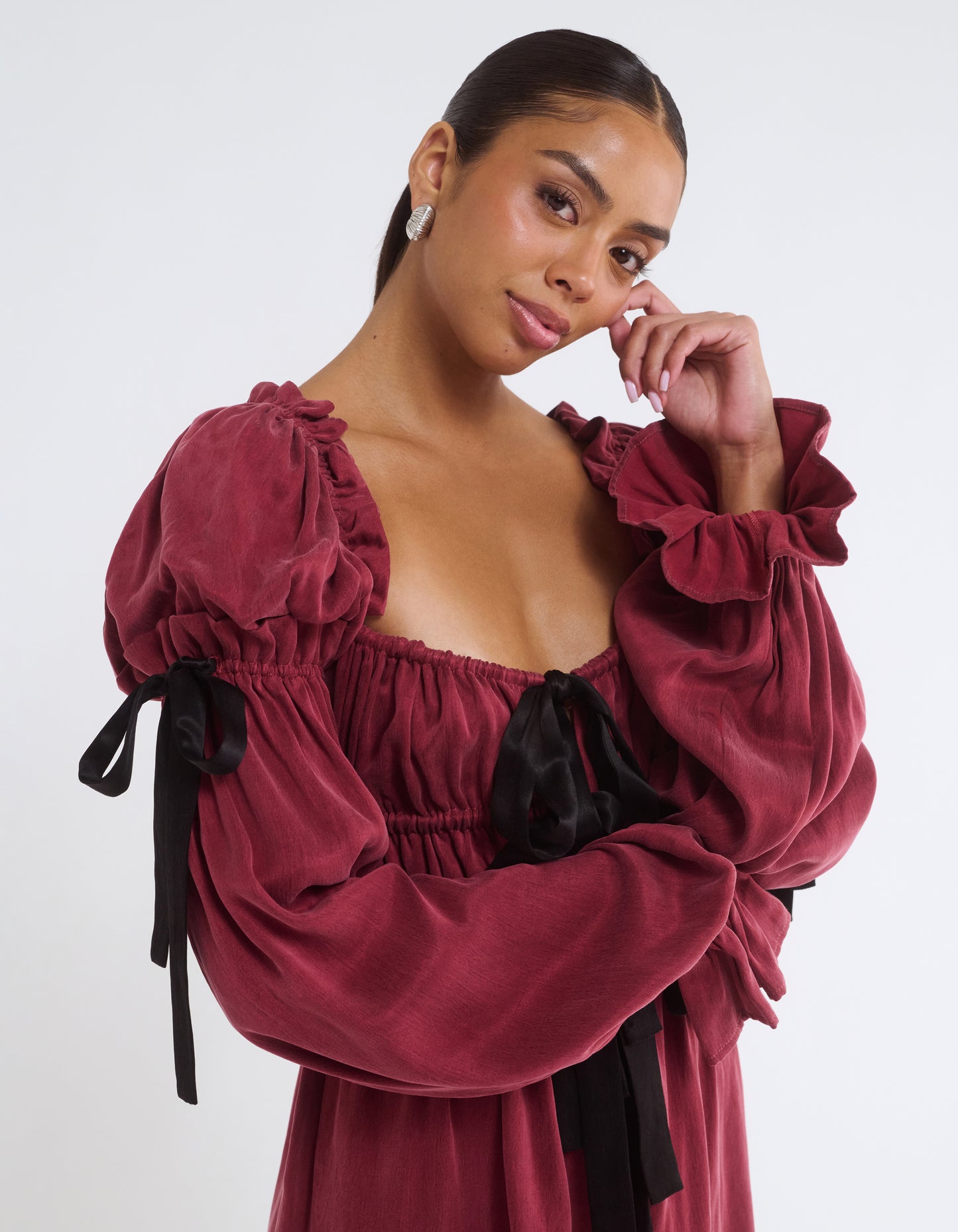 Macbeth Mini Dress | Burgundy