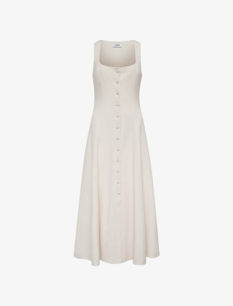Mayfair Midi Dress | Cream - Midi Dress