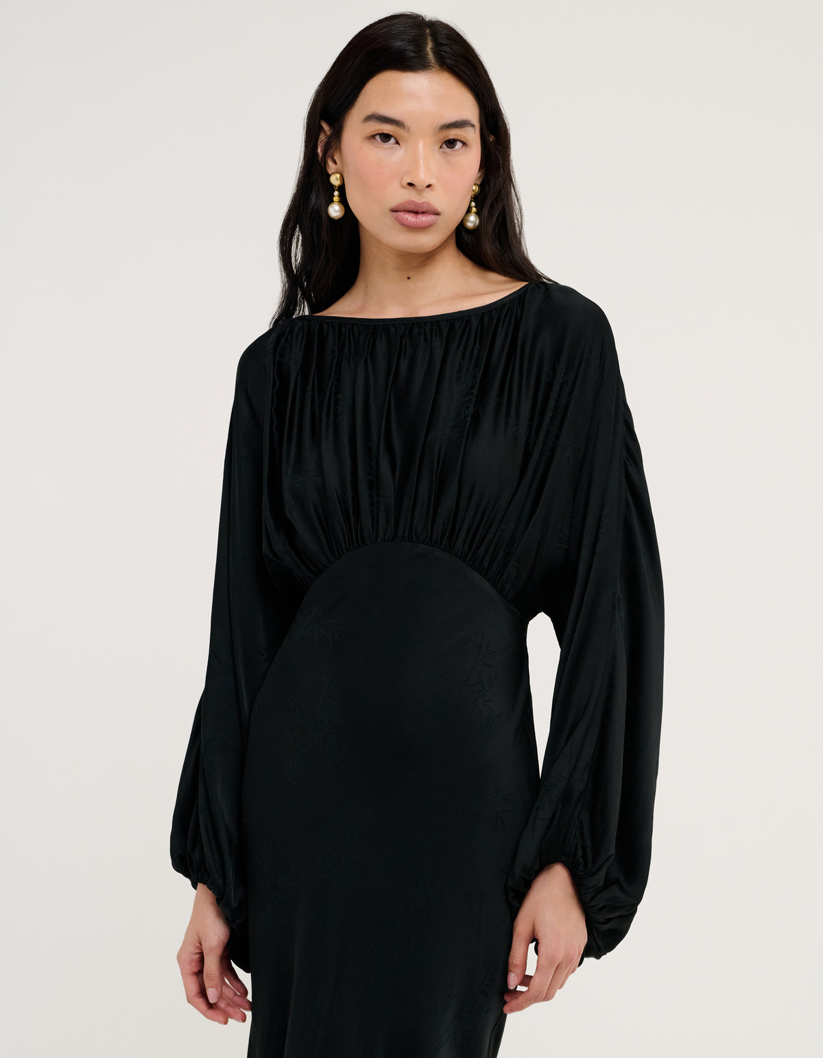 Memoire Midi Dress | Black Bamboo
