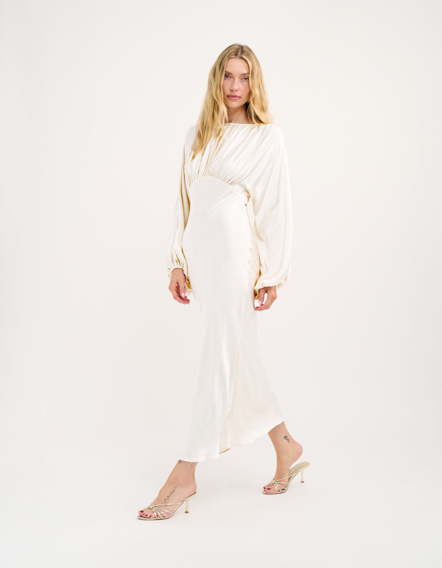 Memoire Midi Dress | Ivory Bamboo