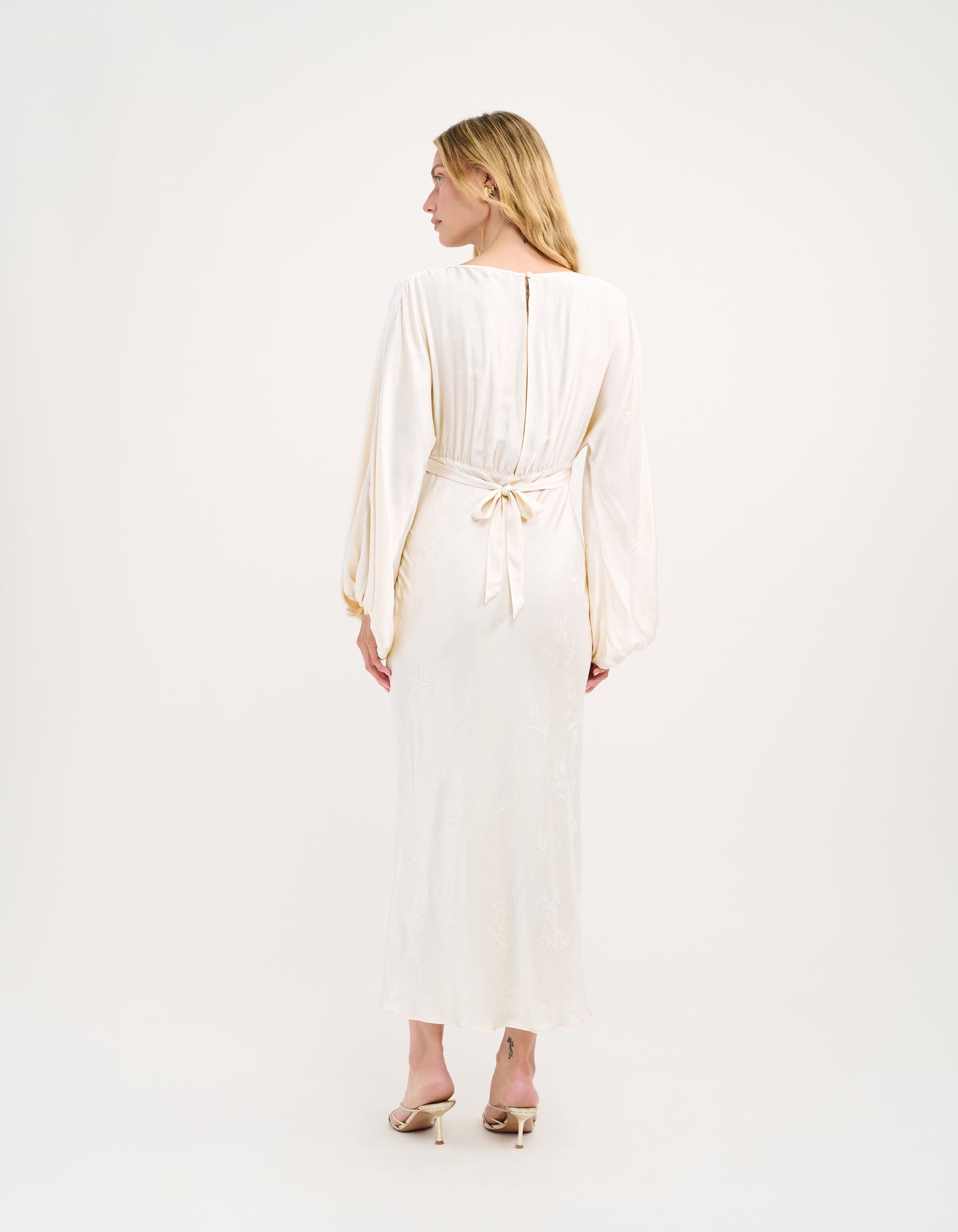 Memoire Midi Dress | Ivory Bamboo