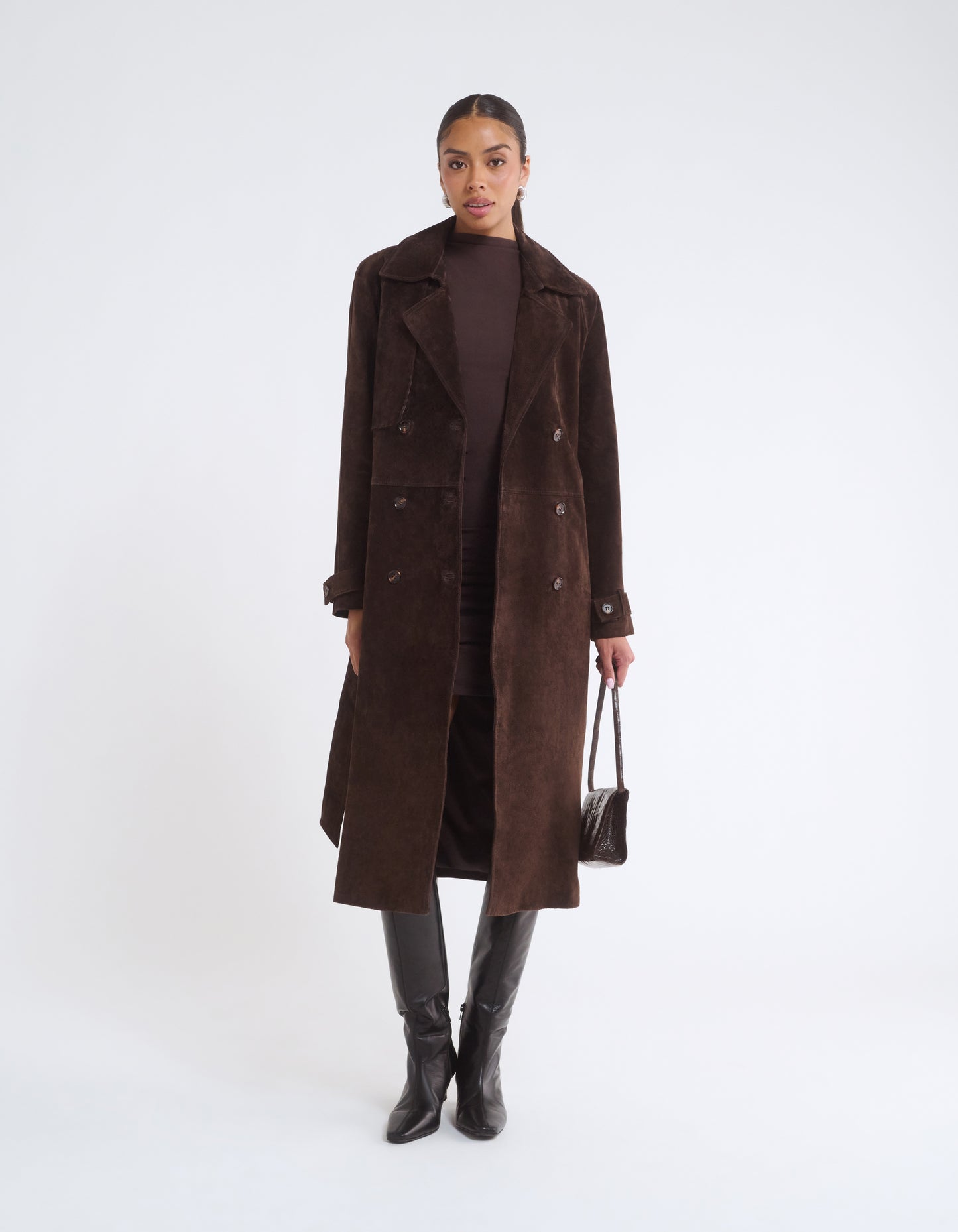 Kennedy Trench | Espresso Suede