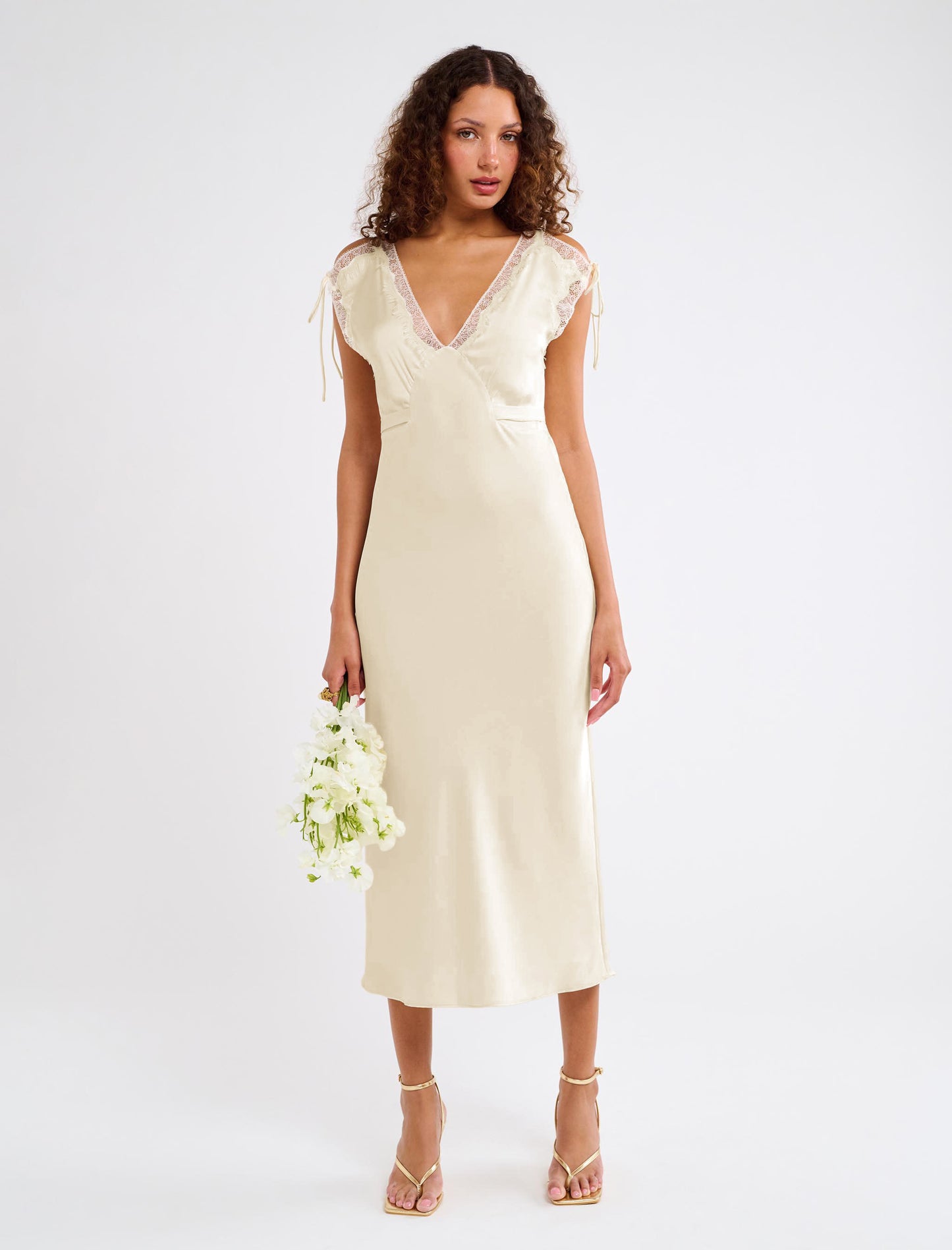 Monarch-Midi Dress-Cream