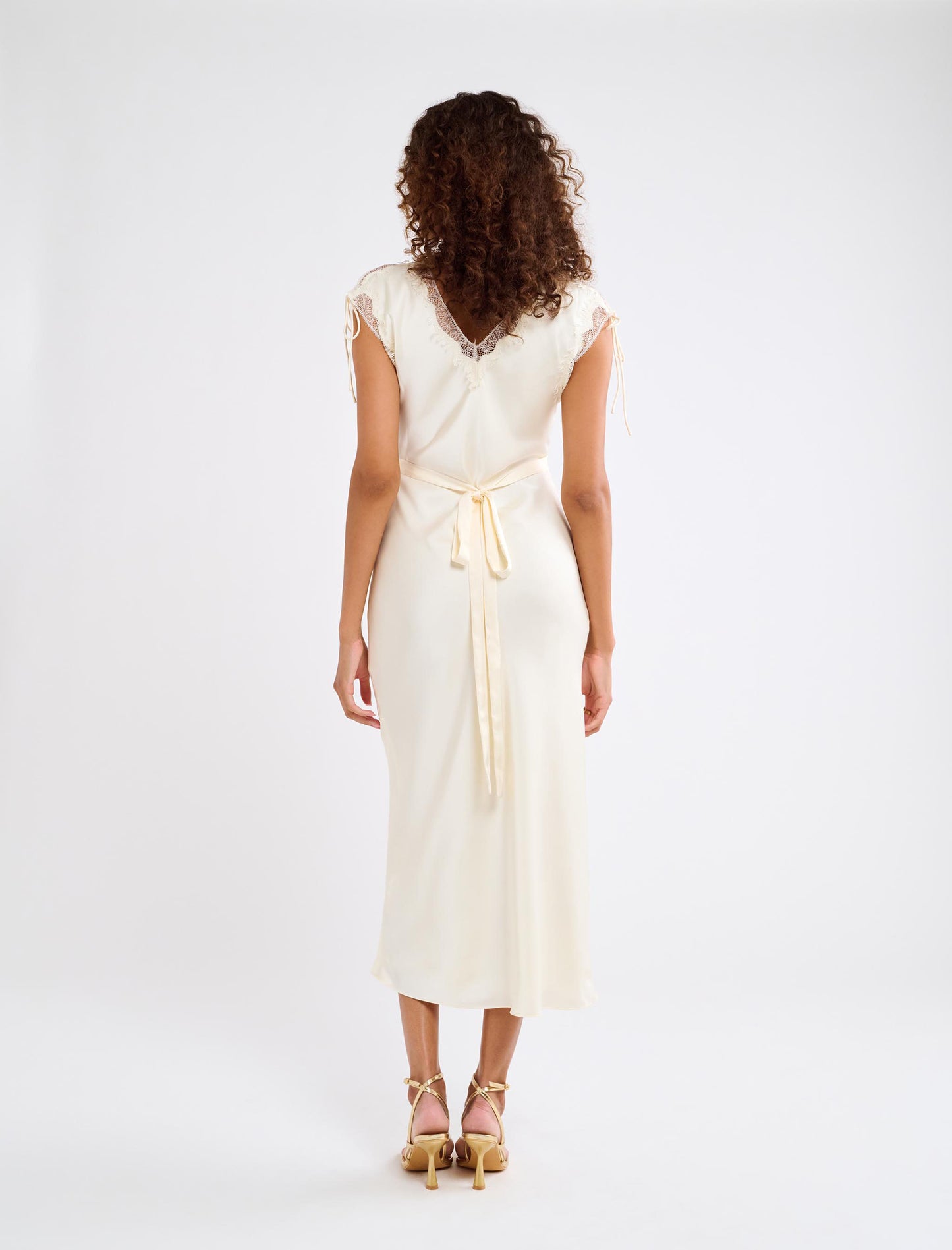 Monarch-Midi Dress-Cream