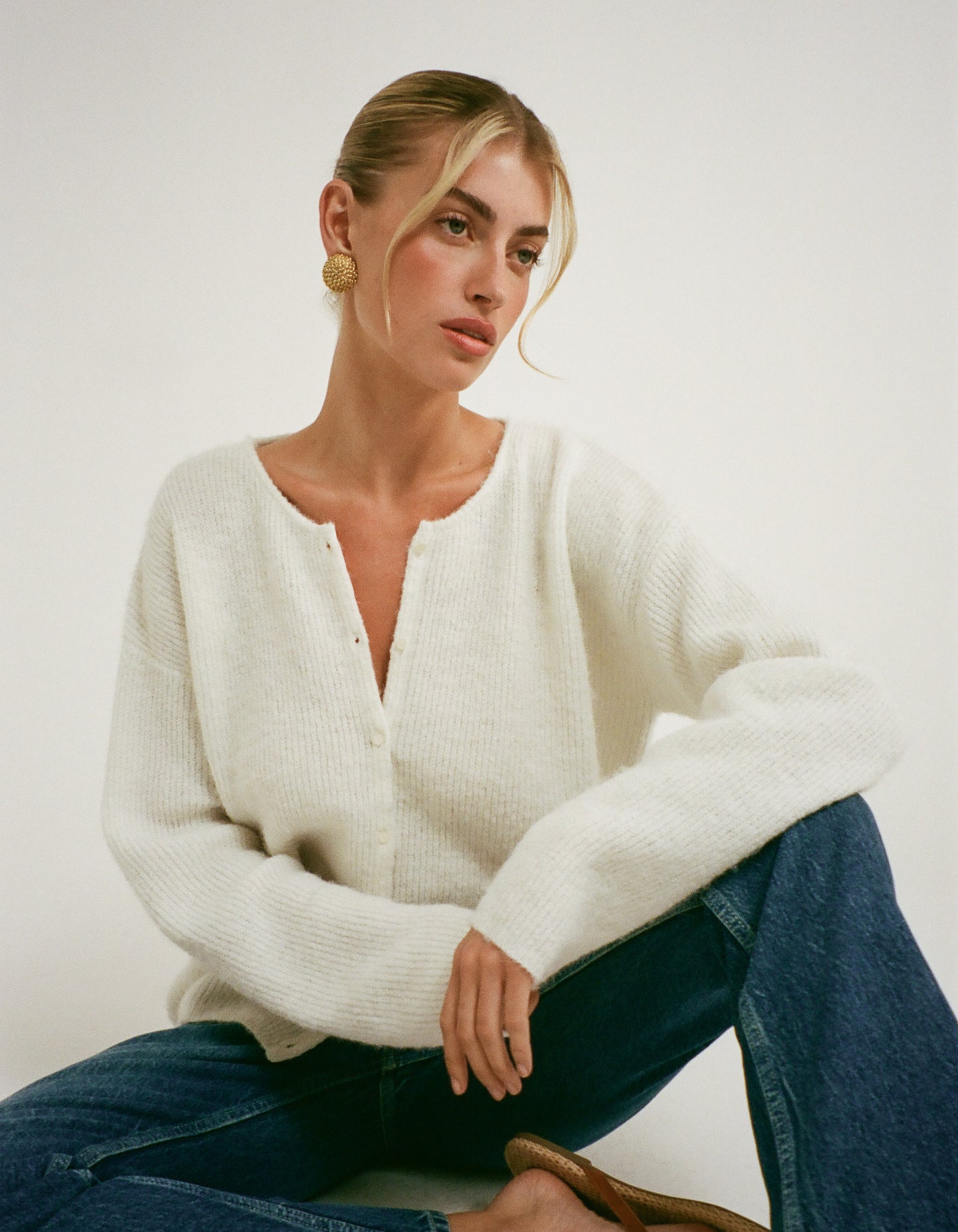 Newport Cardigan | Ivory