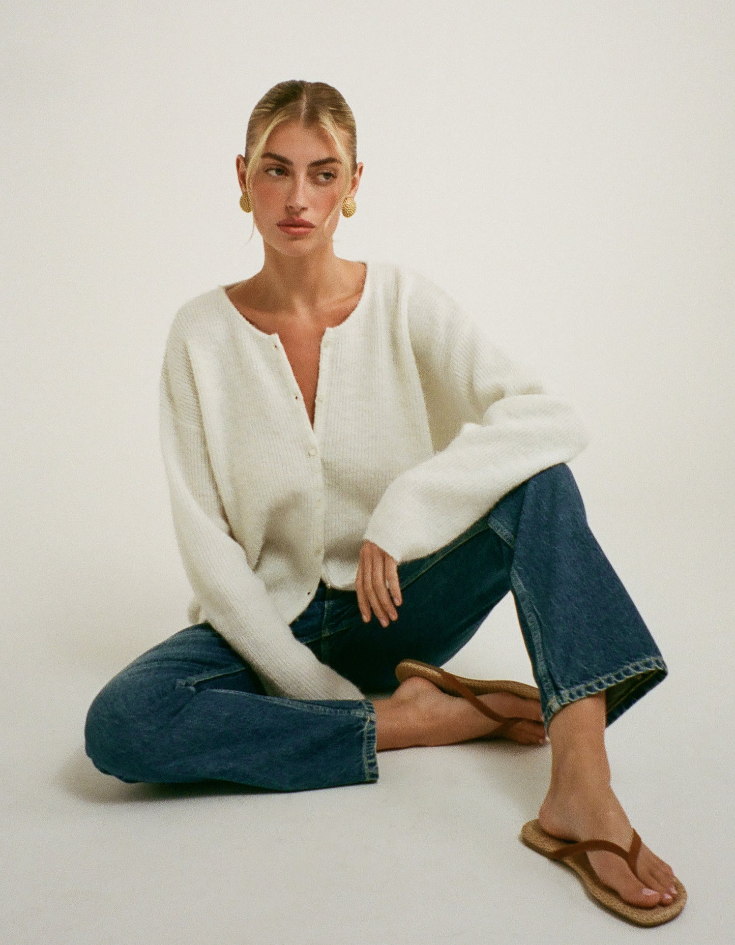 Newport Cardigan | Ivory