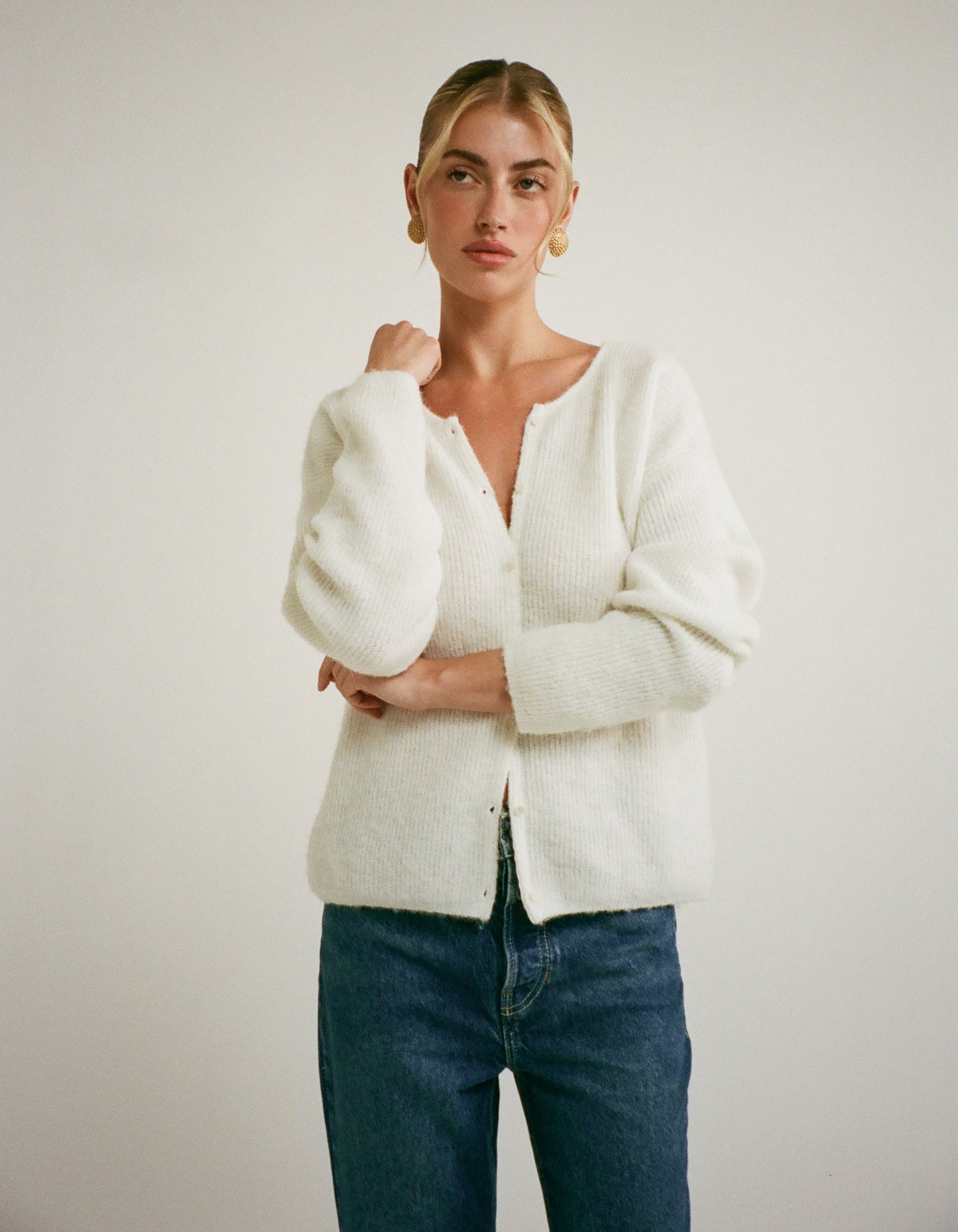 Newport Cardigan | Ivory