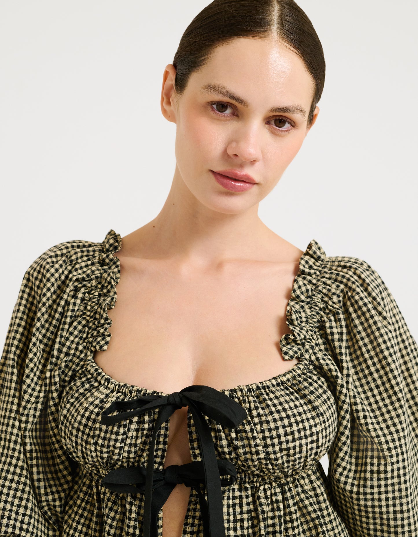 Parton Top | Black Gingham