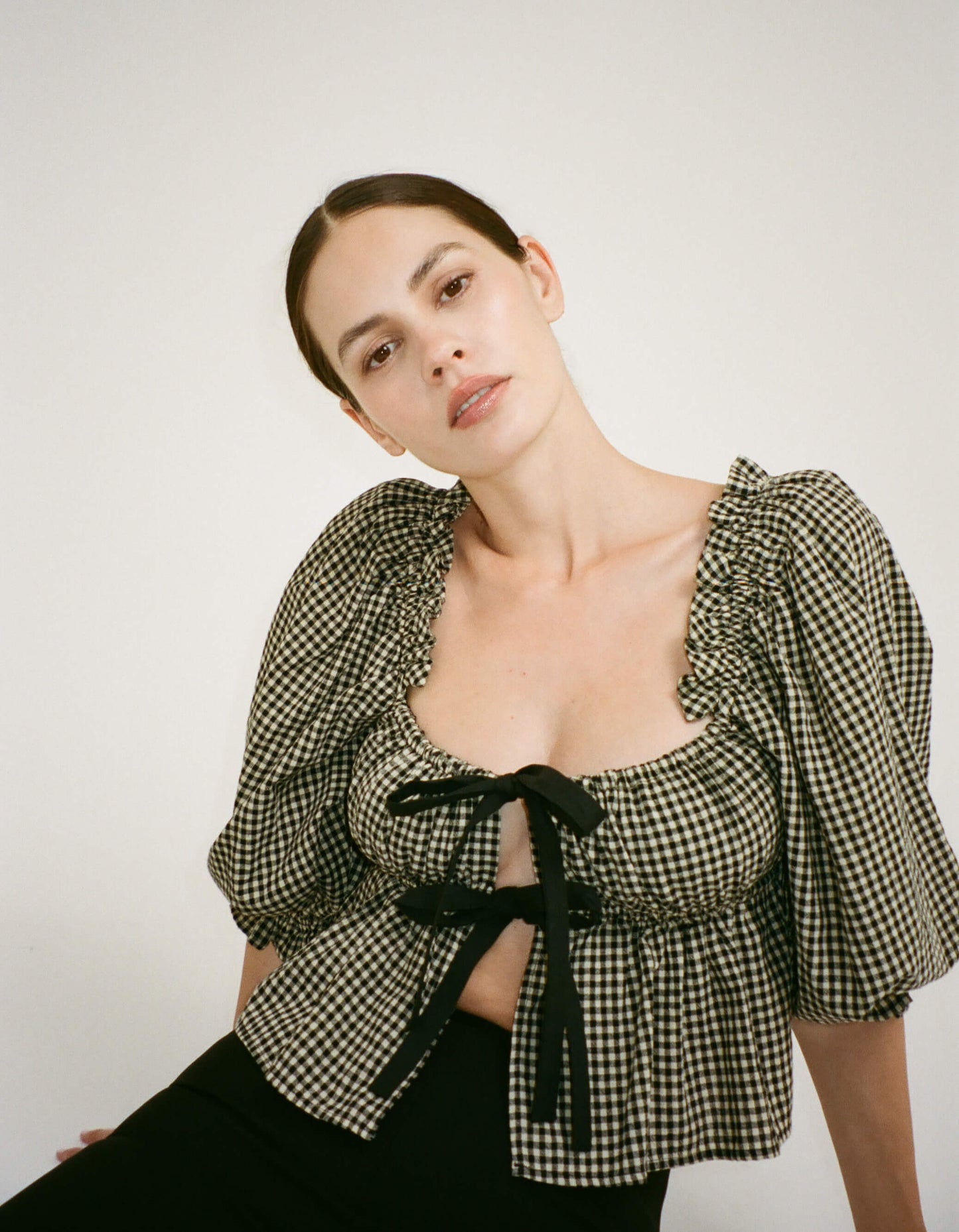 Parton Top | Black Gingham