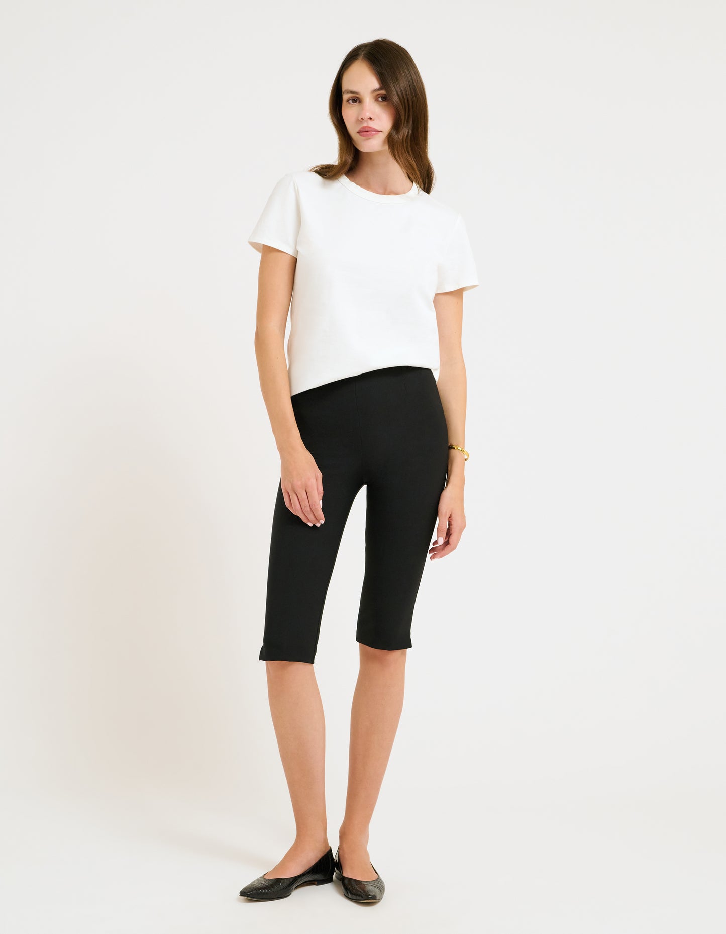 Slim Capri Black Pants
