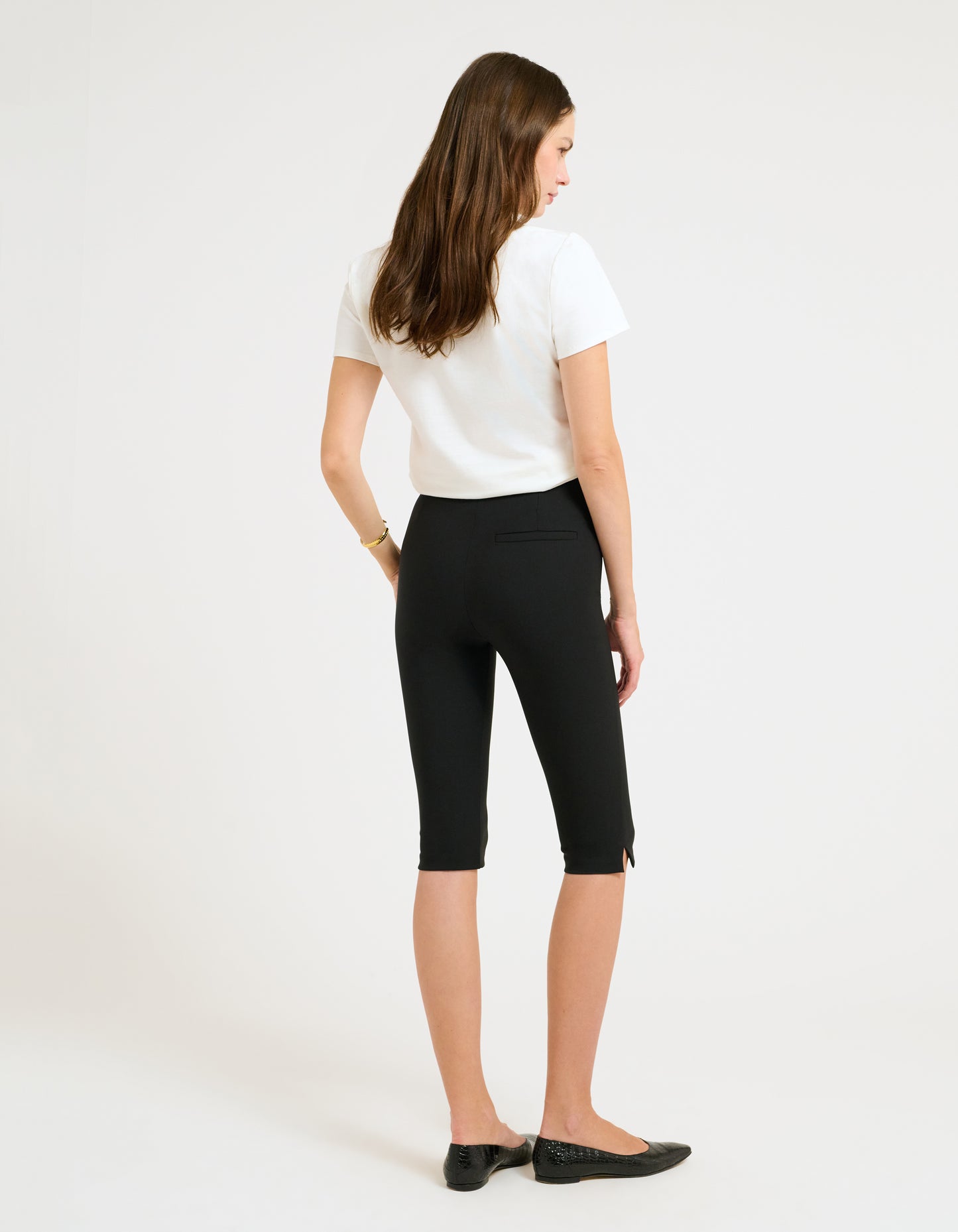 Slim Capri Black Pants