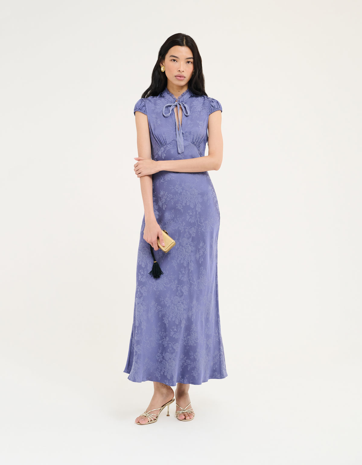 Portofino Maxi Dress | Indigo Jacquard