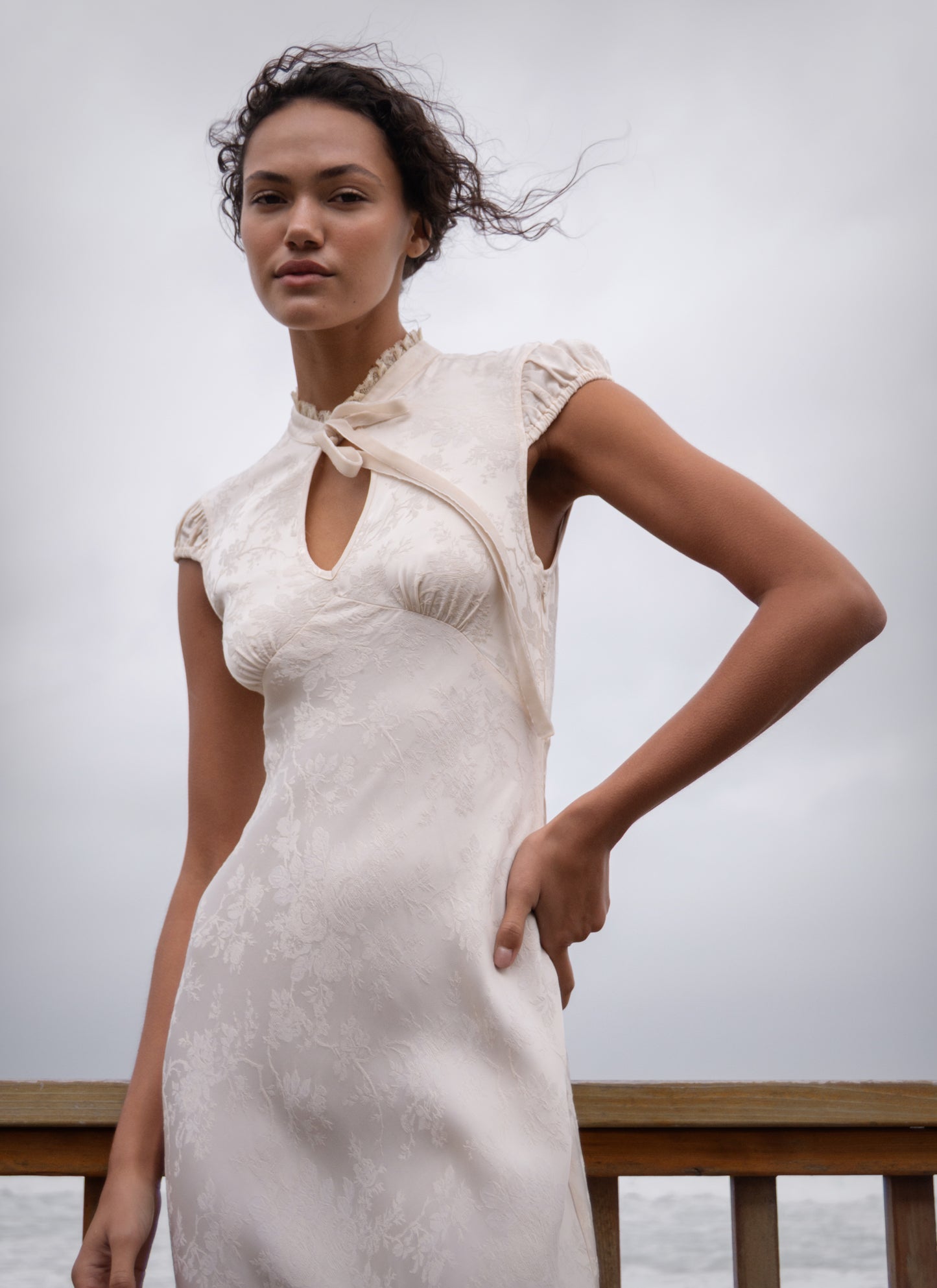 Portofino Maxi Dress | Ivory Jacquard