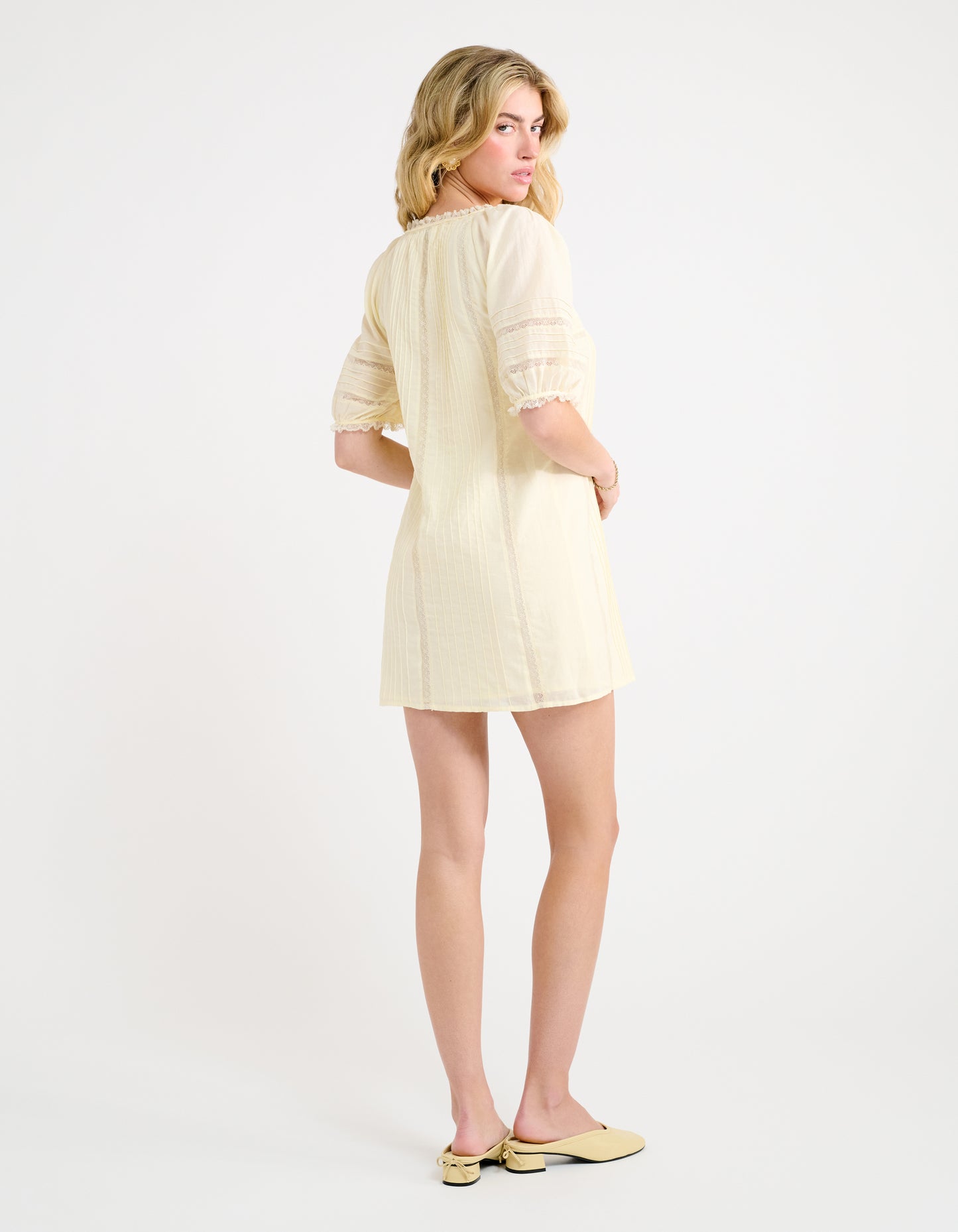 Prairie Mini Dress Custard