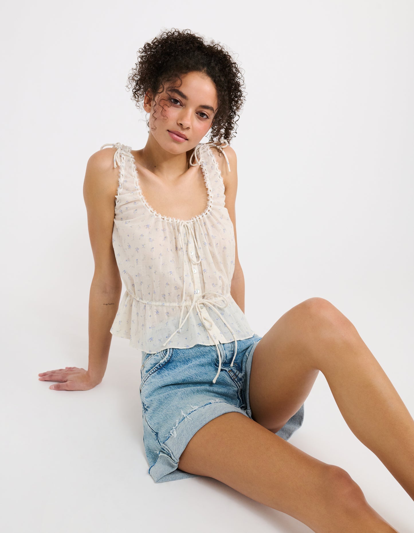 Rosemary Top in English Garden- Camis & Tanks