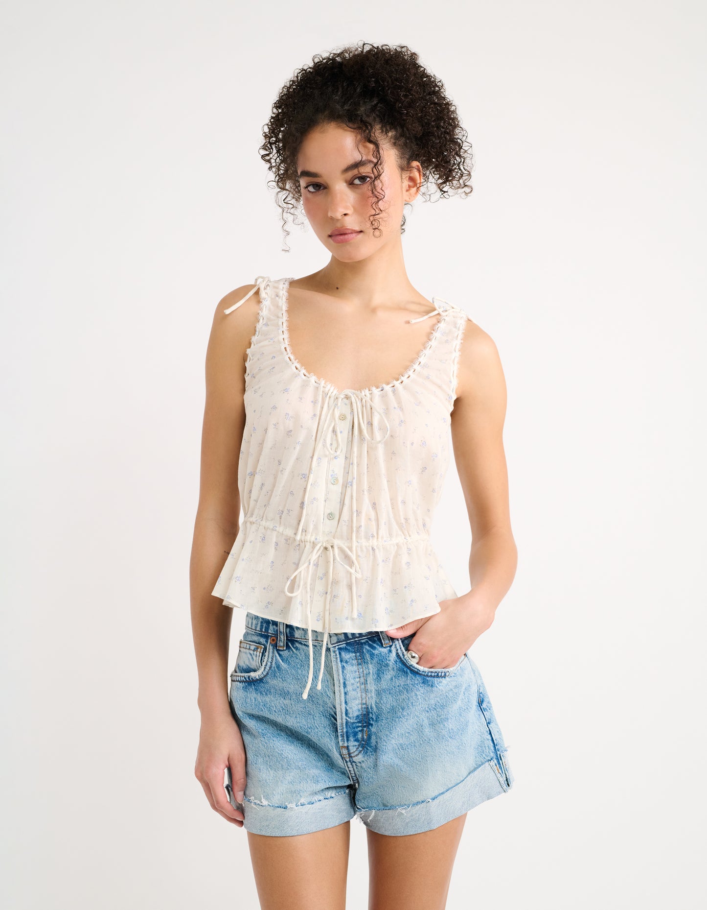 Rosemary Top in English Garden- Camis & Tanks