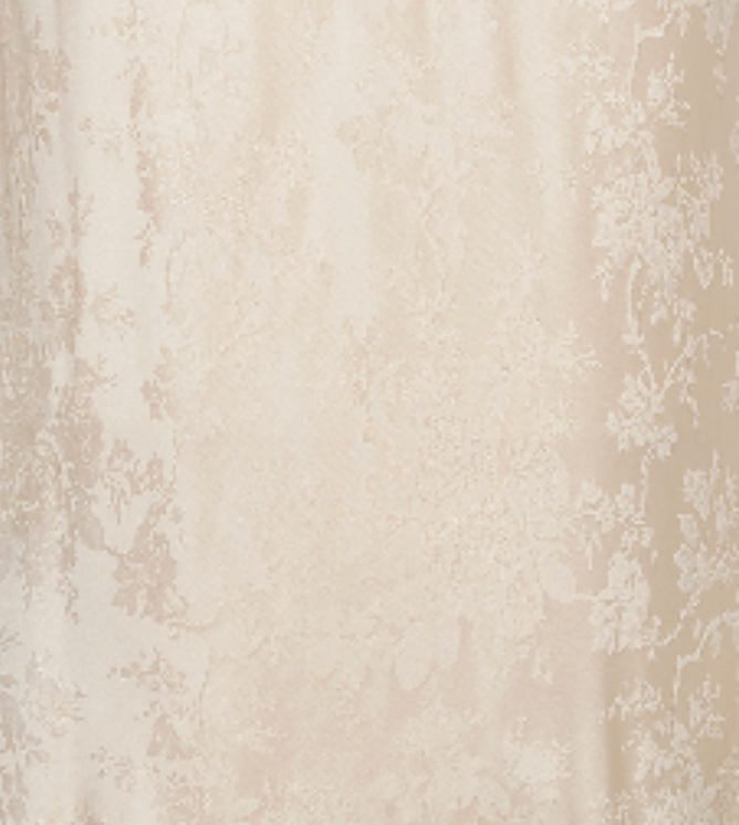 Light floral print on ivory jacquard