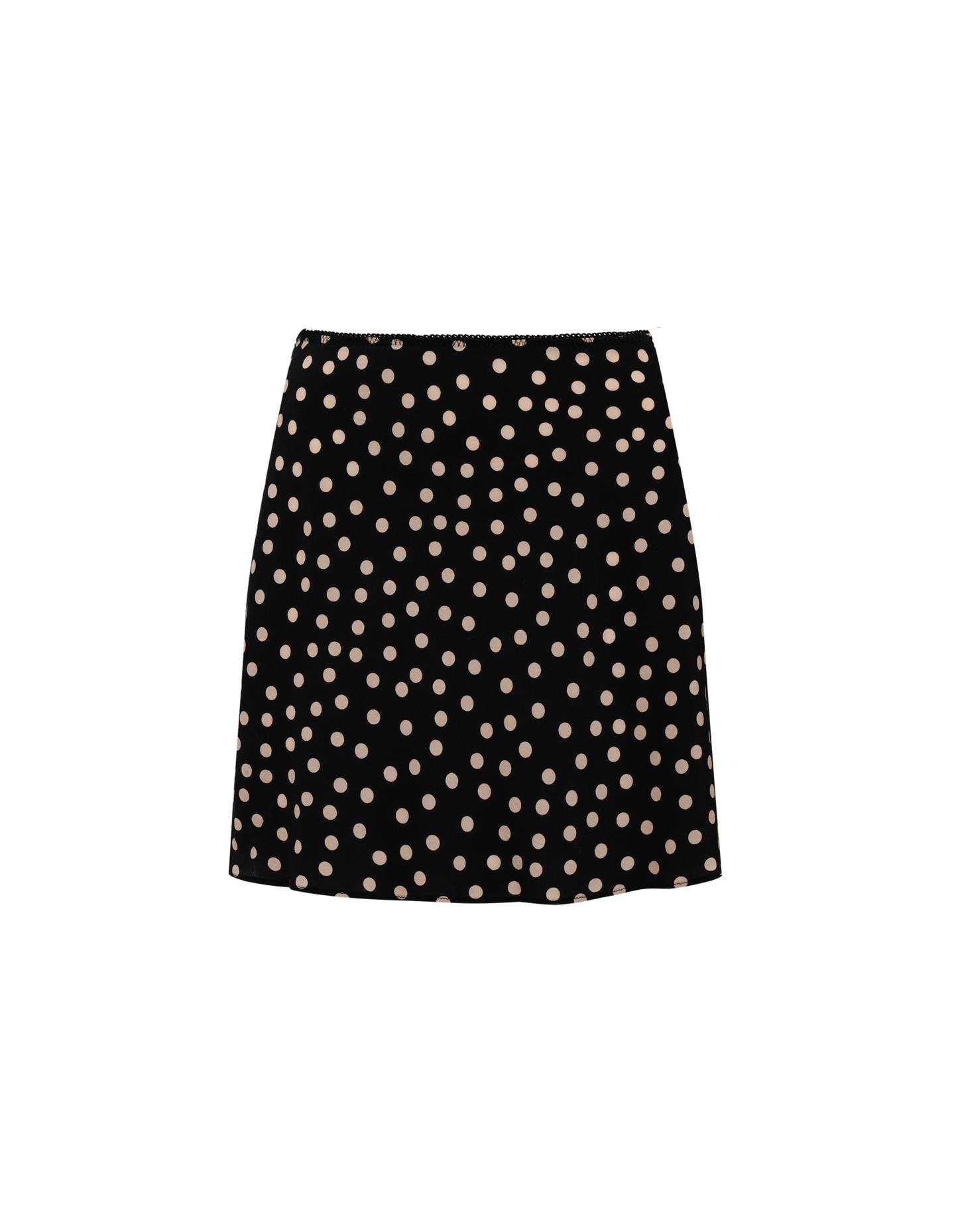 Silhouette Mini Skirt | Black Ditsy Dot