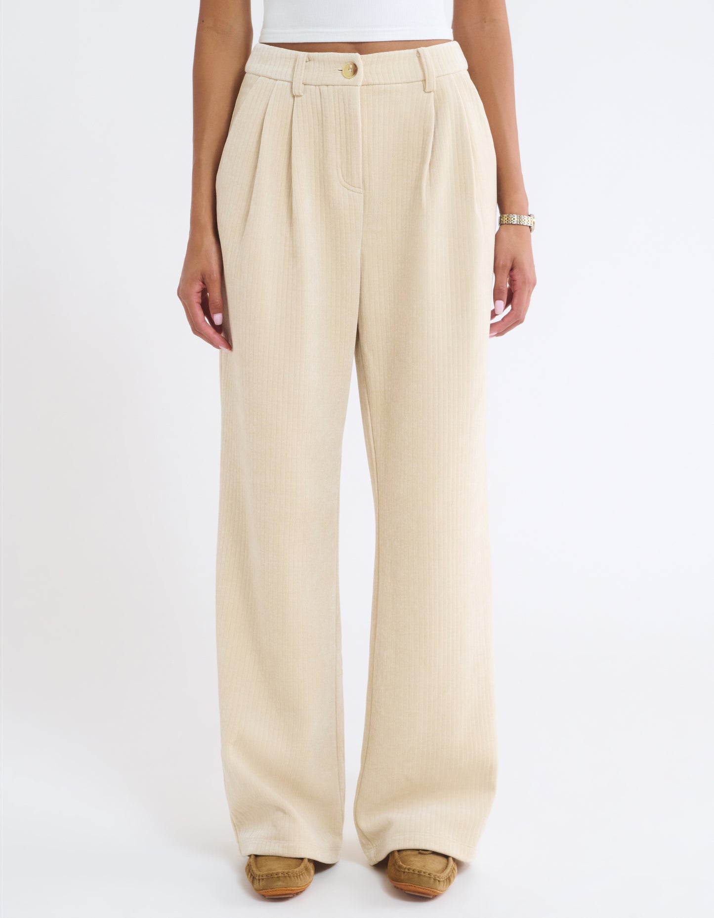 Simon Pant | Cream Corduroy