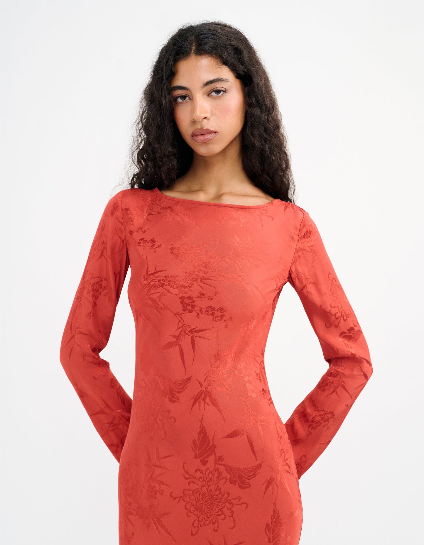 Sweet Talker Maxi Dress | Cinnamon Jacquard