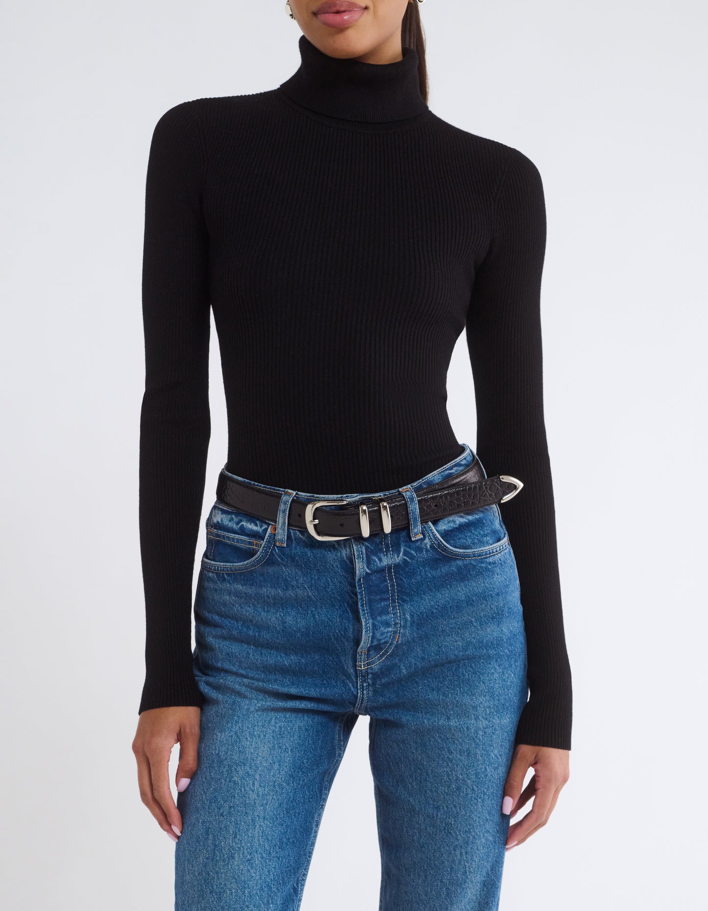 Turtleneck Top | Black