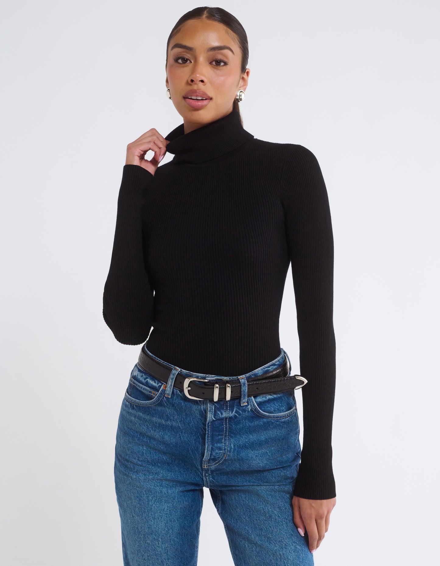 Turtleneck Top | Black