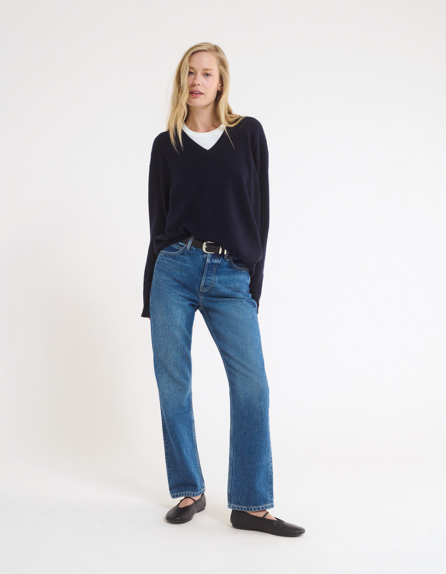 Vail V-Neck Sweater | Navy