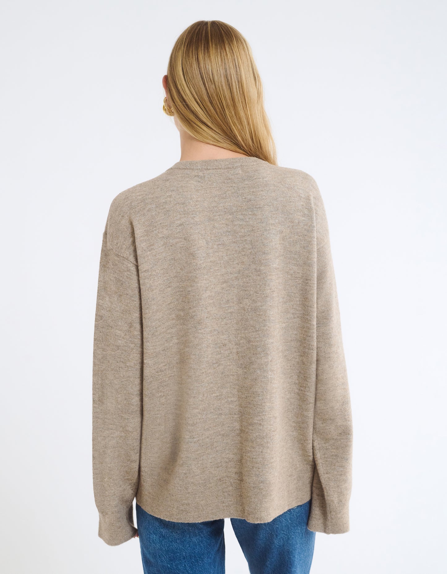Vail V-Neck Sweater | Mocha Heather