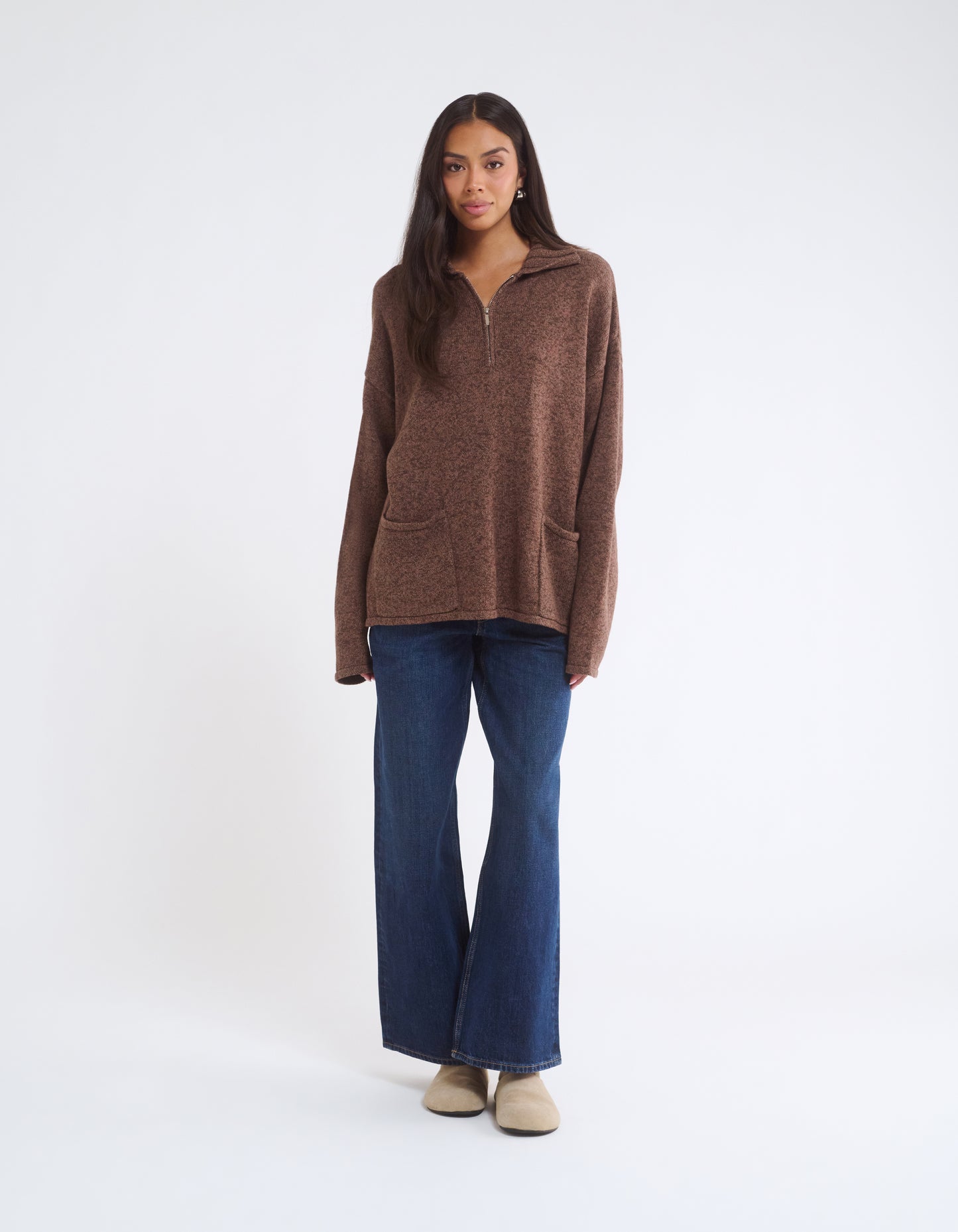 Weekender Quarter Zip | Latte Heather