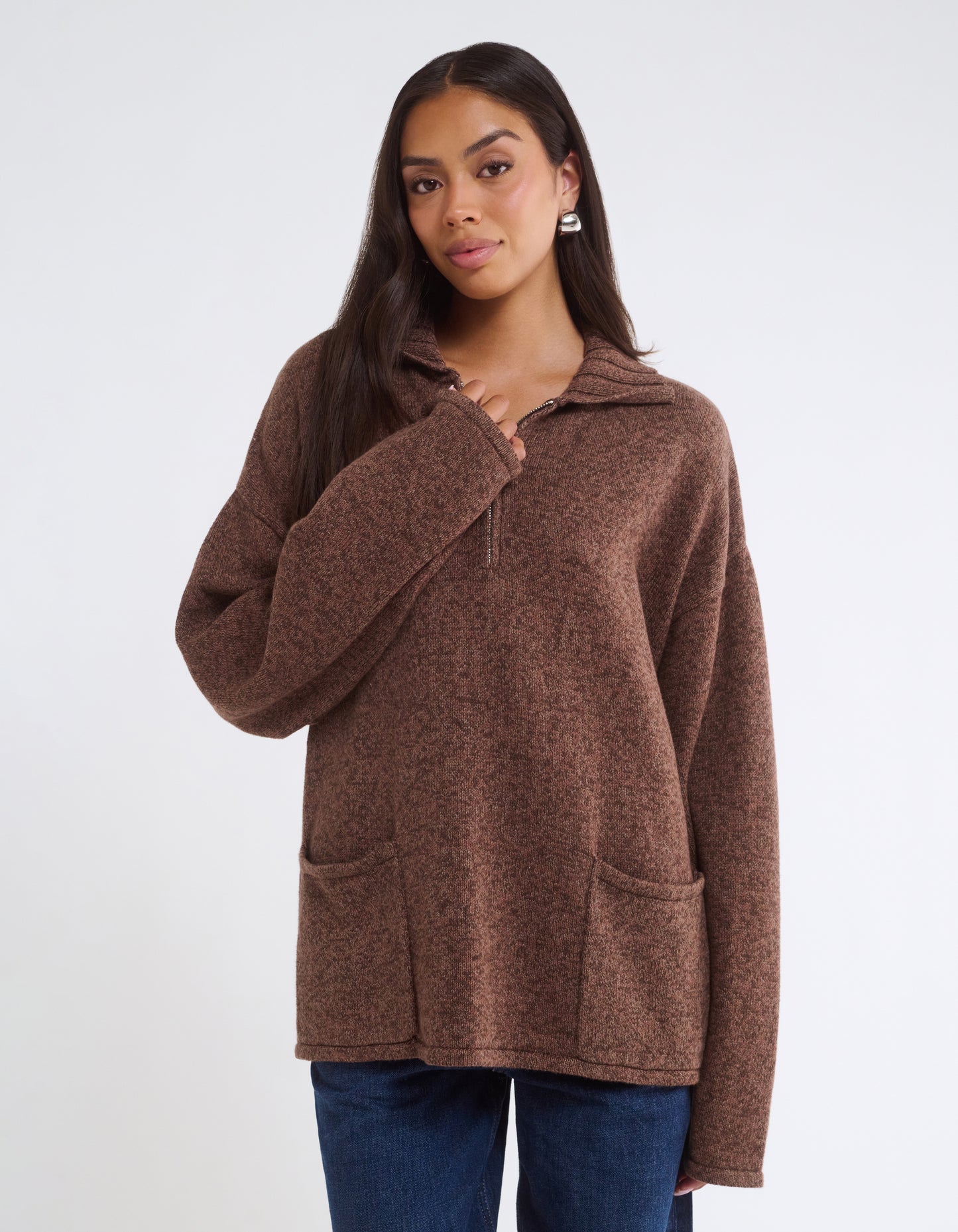 Weekender Quarter Zip | Latte Heather