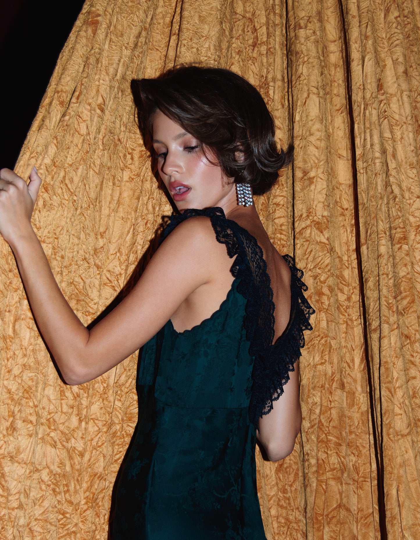 Windsor Maxi Dress | Emerald Jacquard