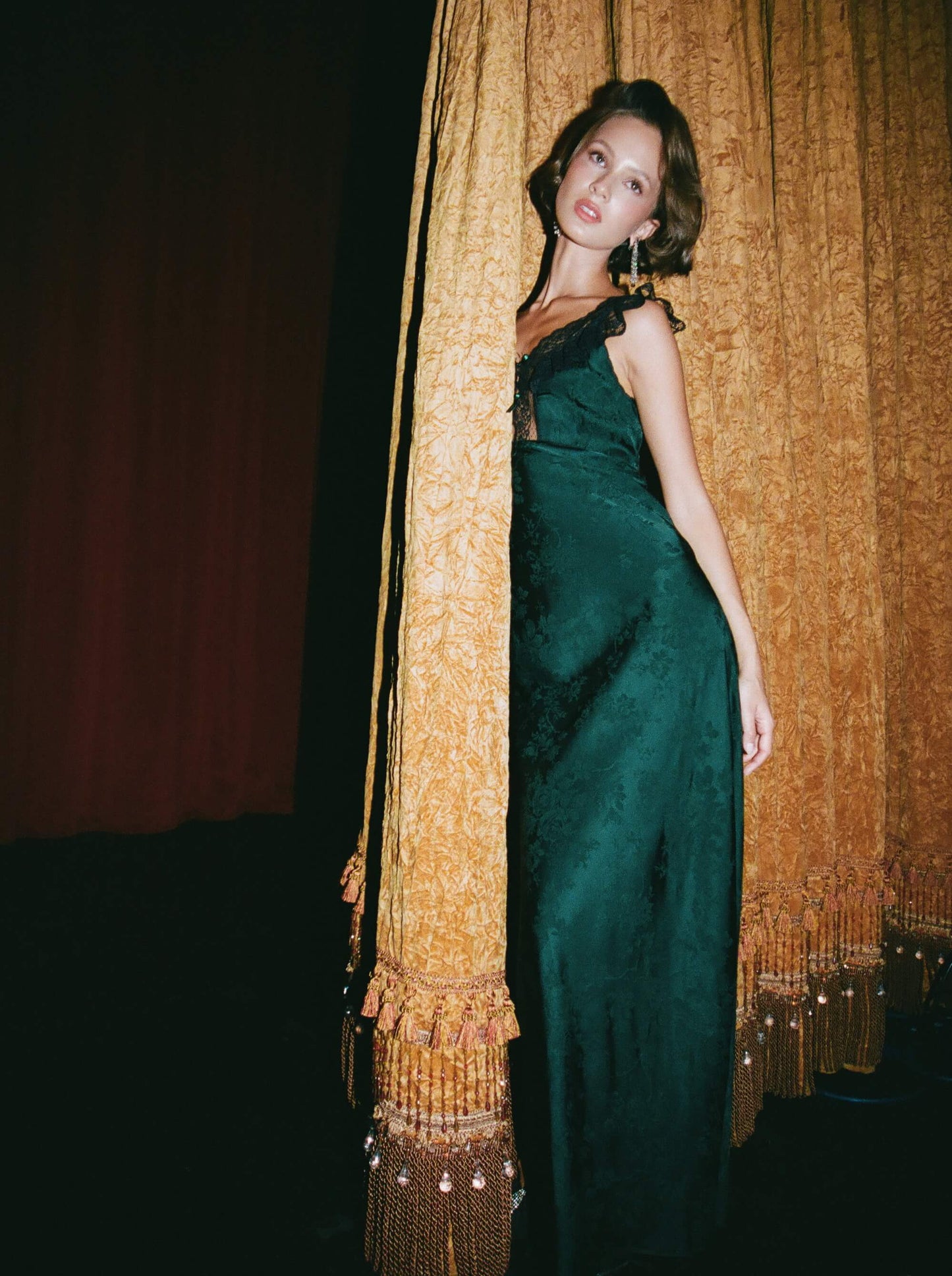 Windsor Maxi Dress | Emerald Jacquard